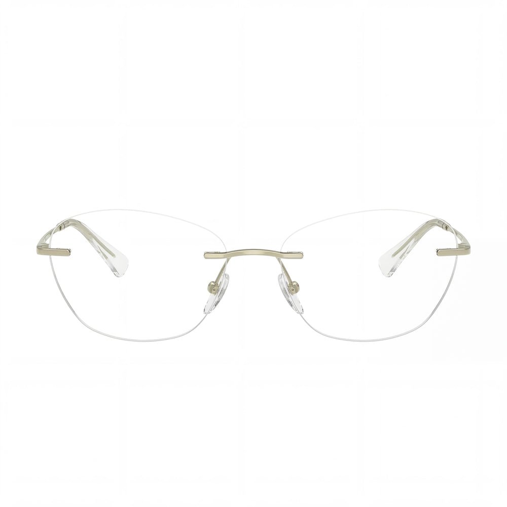 Emporio Armani Ea1167 Women's Metal Frame Eyeglasses with a Shiny Metallic Green Finish 53-16-140mm