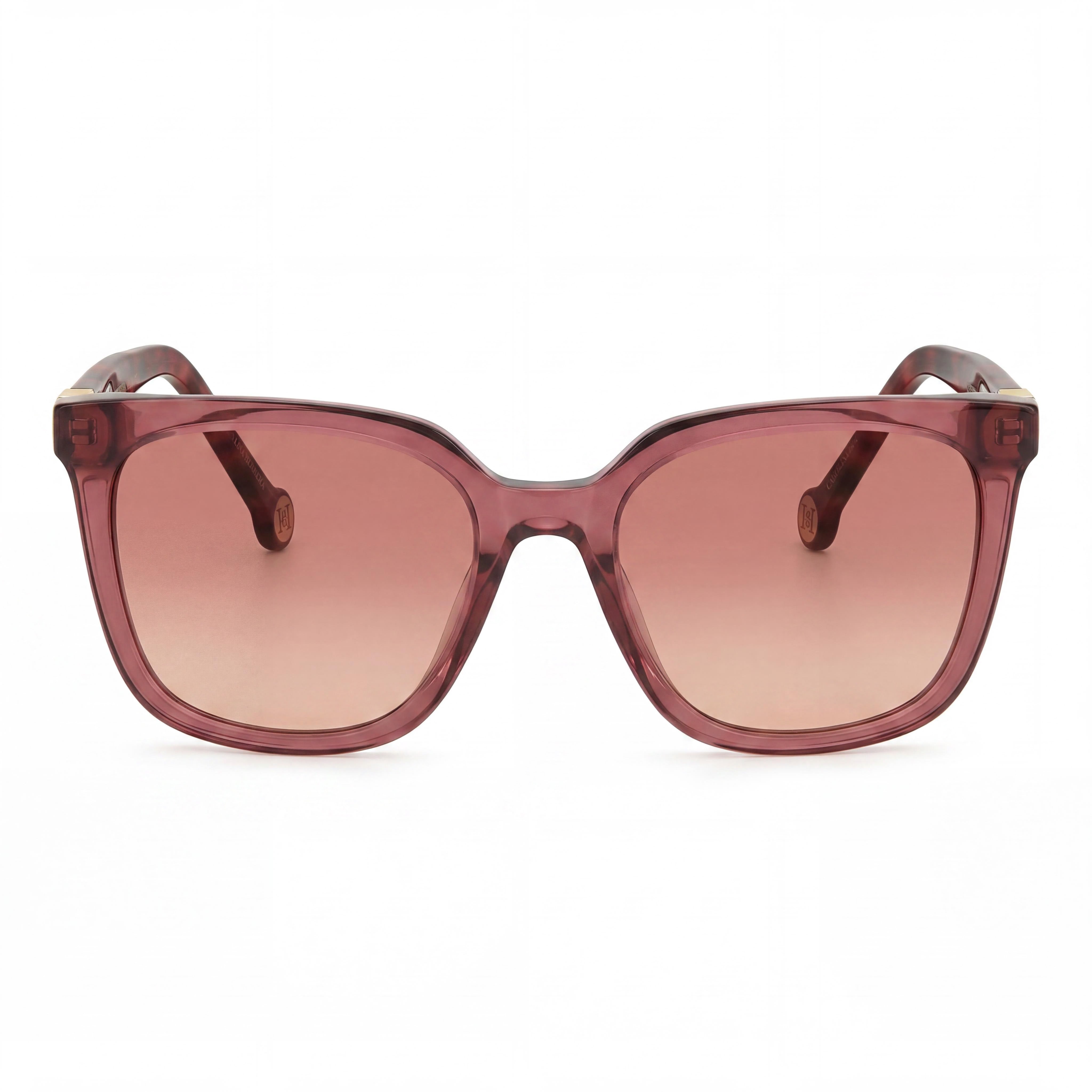 Carolina Herrera Classic Women's Burgundy Red Havana Plastic Non-Polarized Pink Doubleshade Sunglasses 53mm, Photo 2
