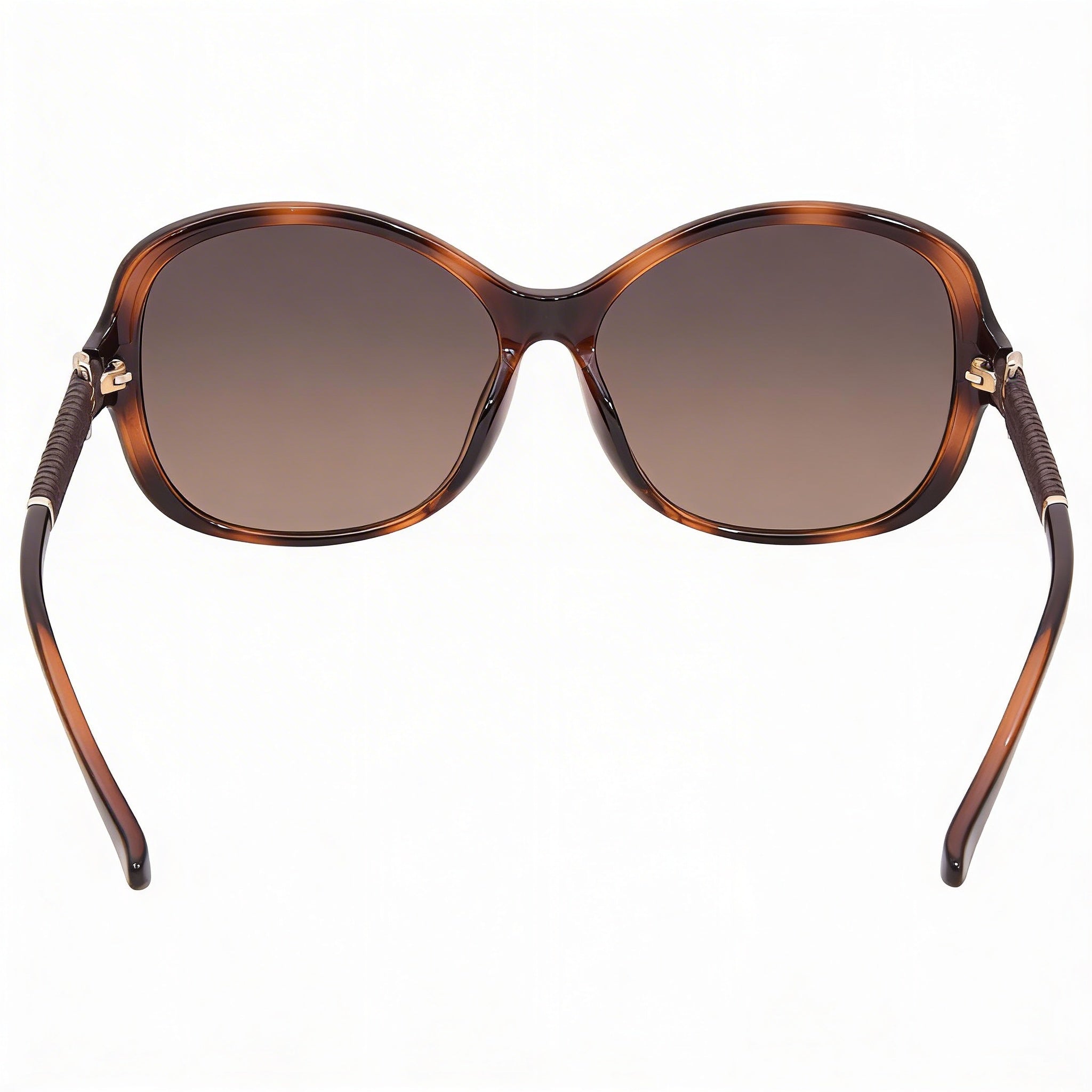 Gafas de sol de plástico carey contemporáneas Ferragamo para mujer, lentes marrones degradadas, protección UV, 59 mm, Photo 2