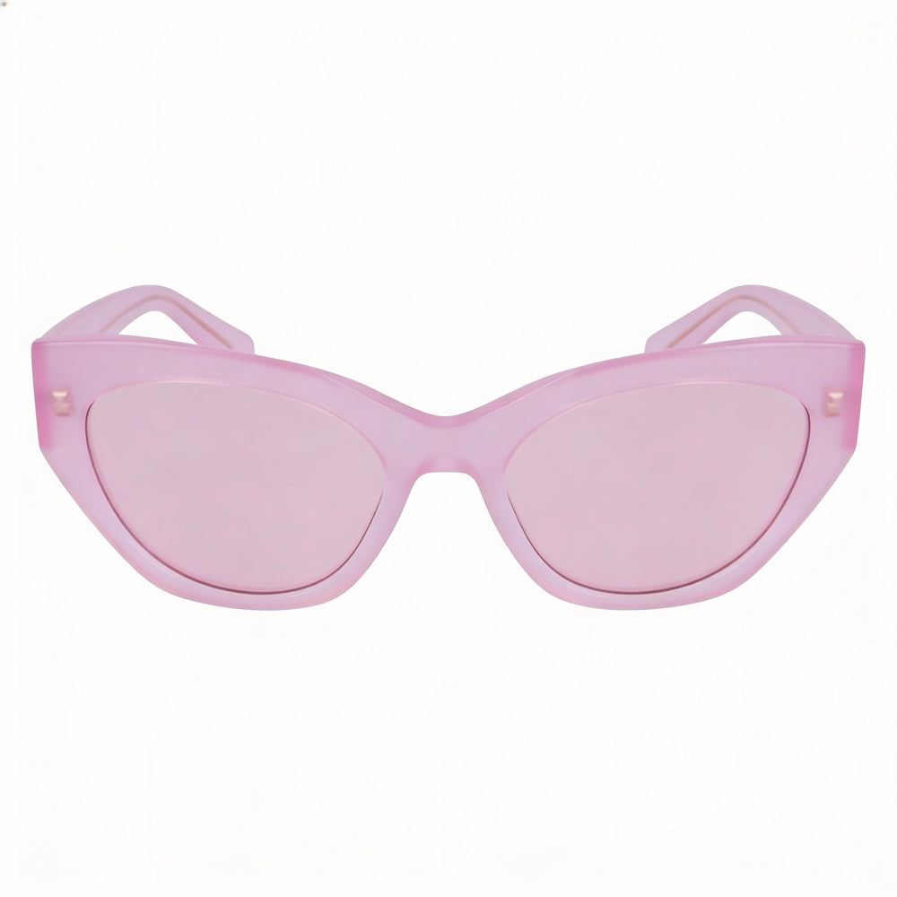 Gafas de sol deportivas unisex Salvatore Ferragamo SF1107S con montura de plástico multicolor y protección UV, lentes rosa opalino, 55 mm