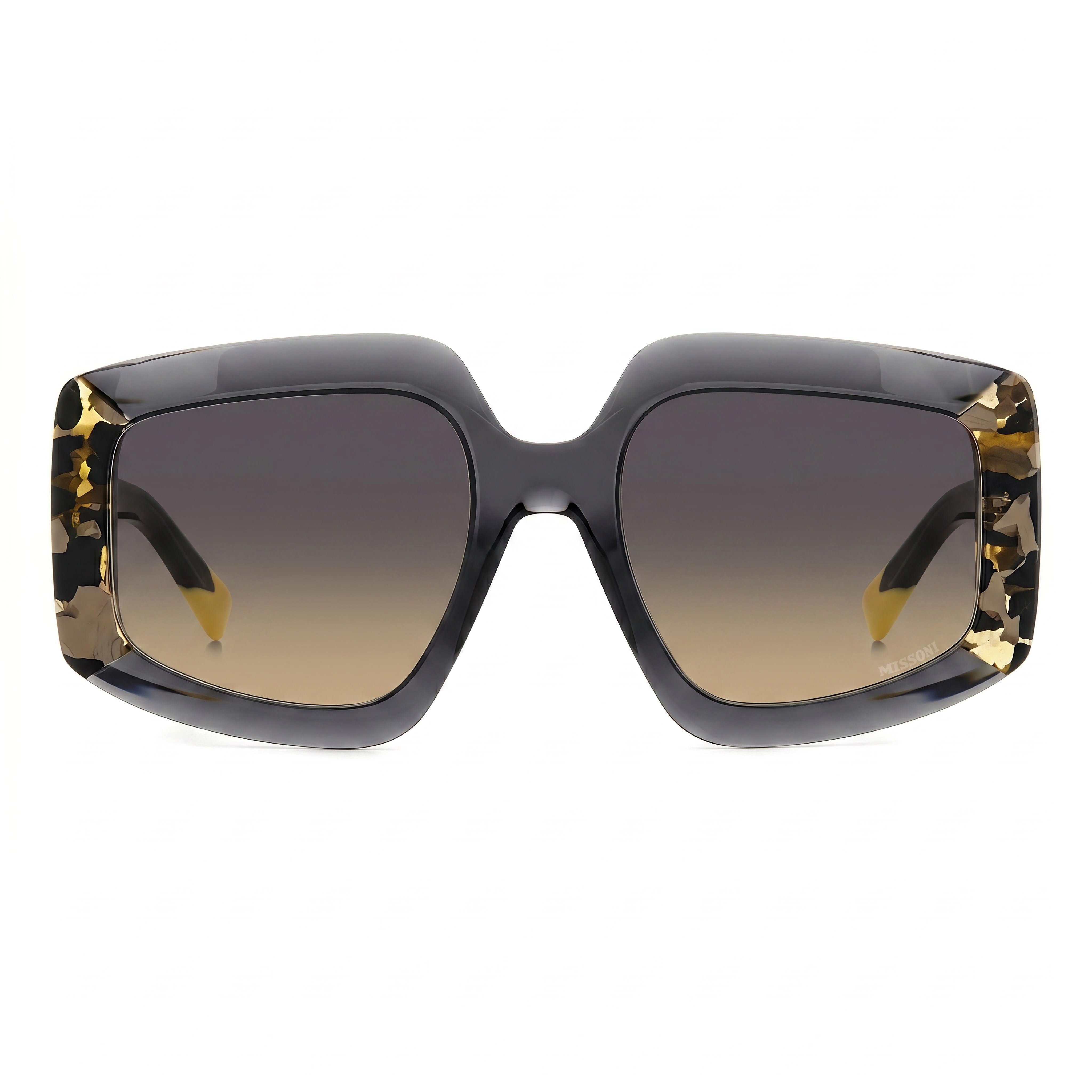 M Missoni Missoni Gafas de sol de plástico de temporada para mujer, sin polarizar, ocre marrón, lente de 54 mm, Photo 2