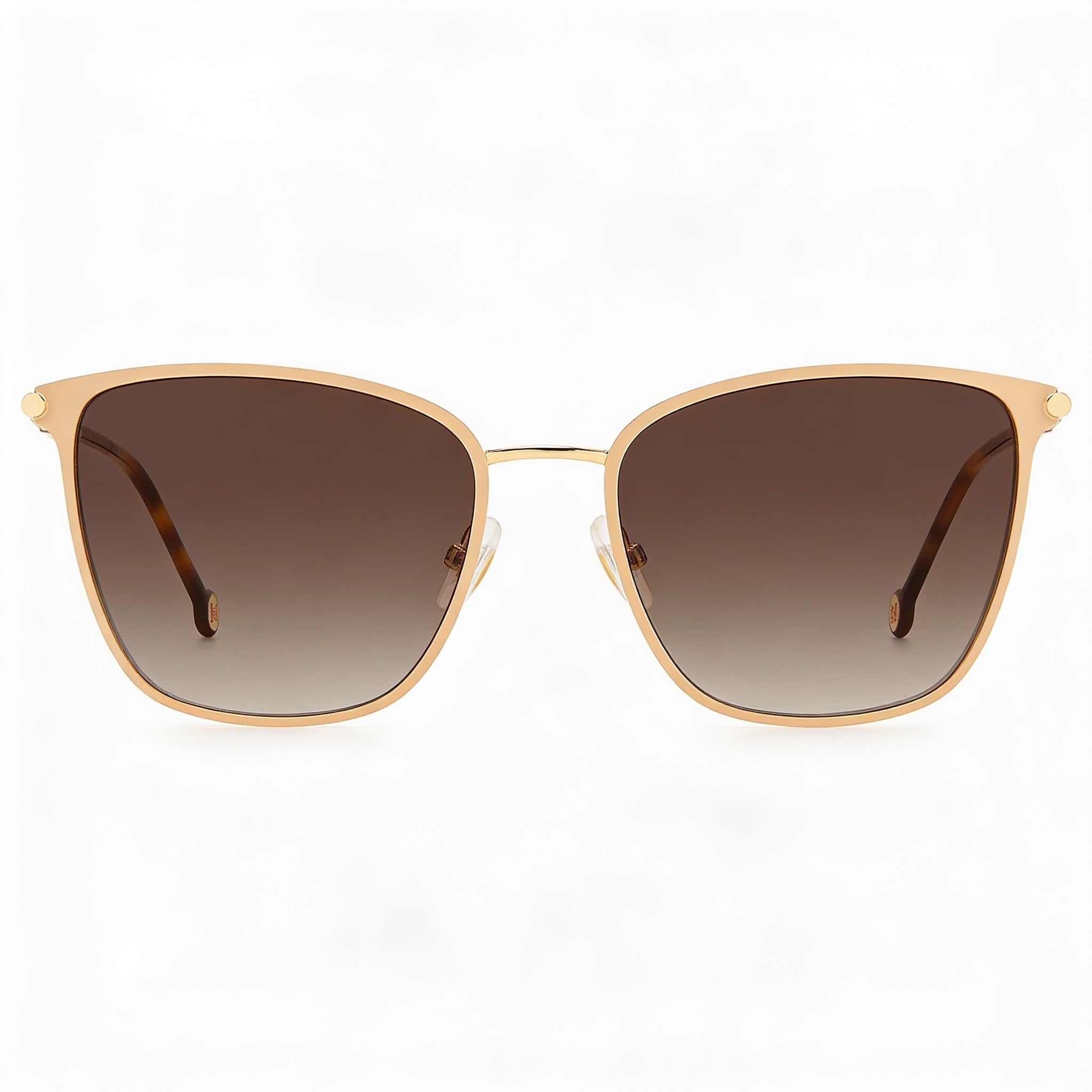 Gafas de sol Carolina Herrera Ch 0030/S para mujer, de acero inoxidable, color dorado y nude, 56 mm, policarbonato con protección UV, Photo 2