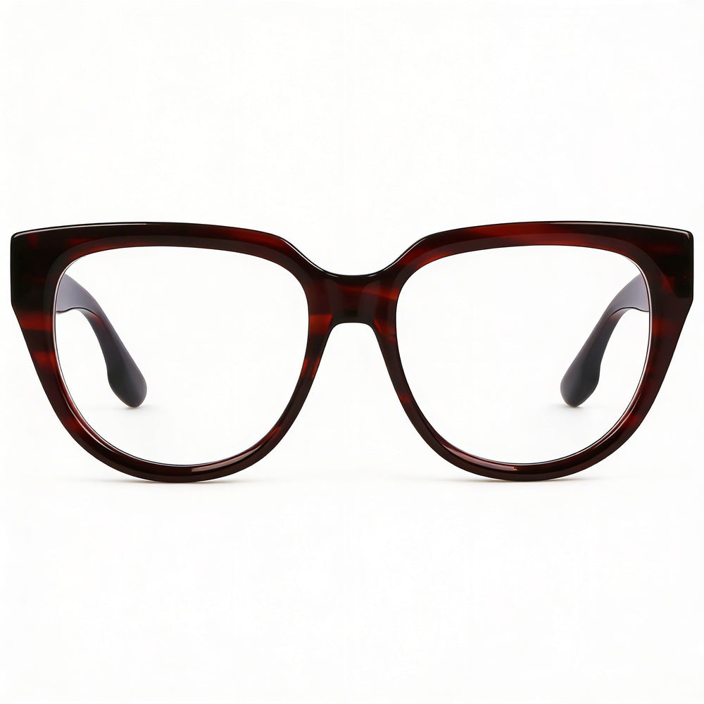 Gafas graduadas Victoria Beckham Vb2674 para mujer, con rayas rojas y lentes transparentes de demostración, 53-17-140
