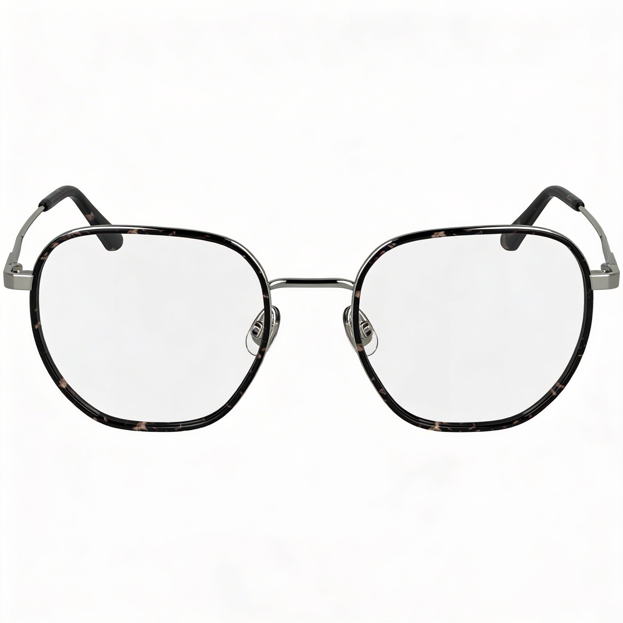 Calvin Klein Ck24113 Gafas Cuadradas de Metal con Montura Completa para Hombre en Habana Gris, Talla 50-19-145, Photo 2
