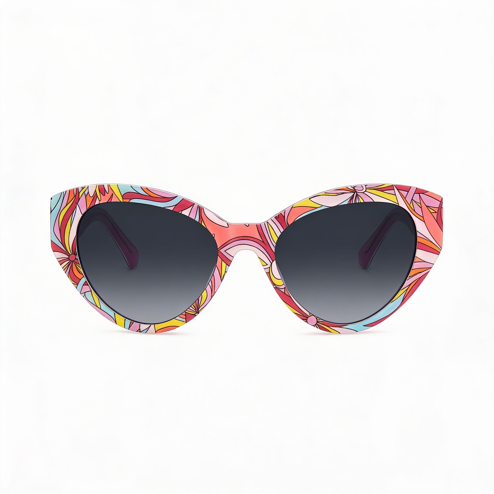 kate spade new york PAISLEIGH/S Women's Acetate Pattern Pink Cat Eye Non-Polarized Dark Grey Shaded Sunglasses 55mm, Photo 2