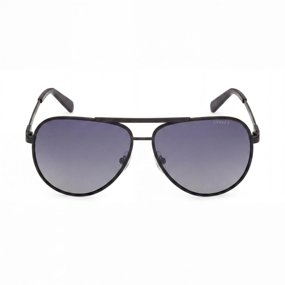 GUESS Gu00209 Unisex Matte Black Metal Frame Smoke Non-Polarized UV 400 Sunglasses 61-14-145