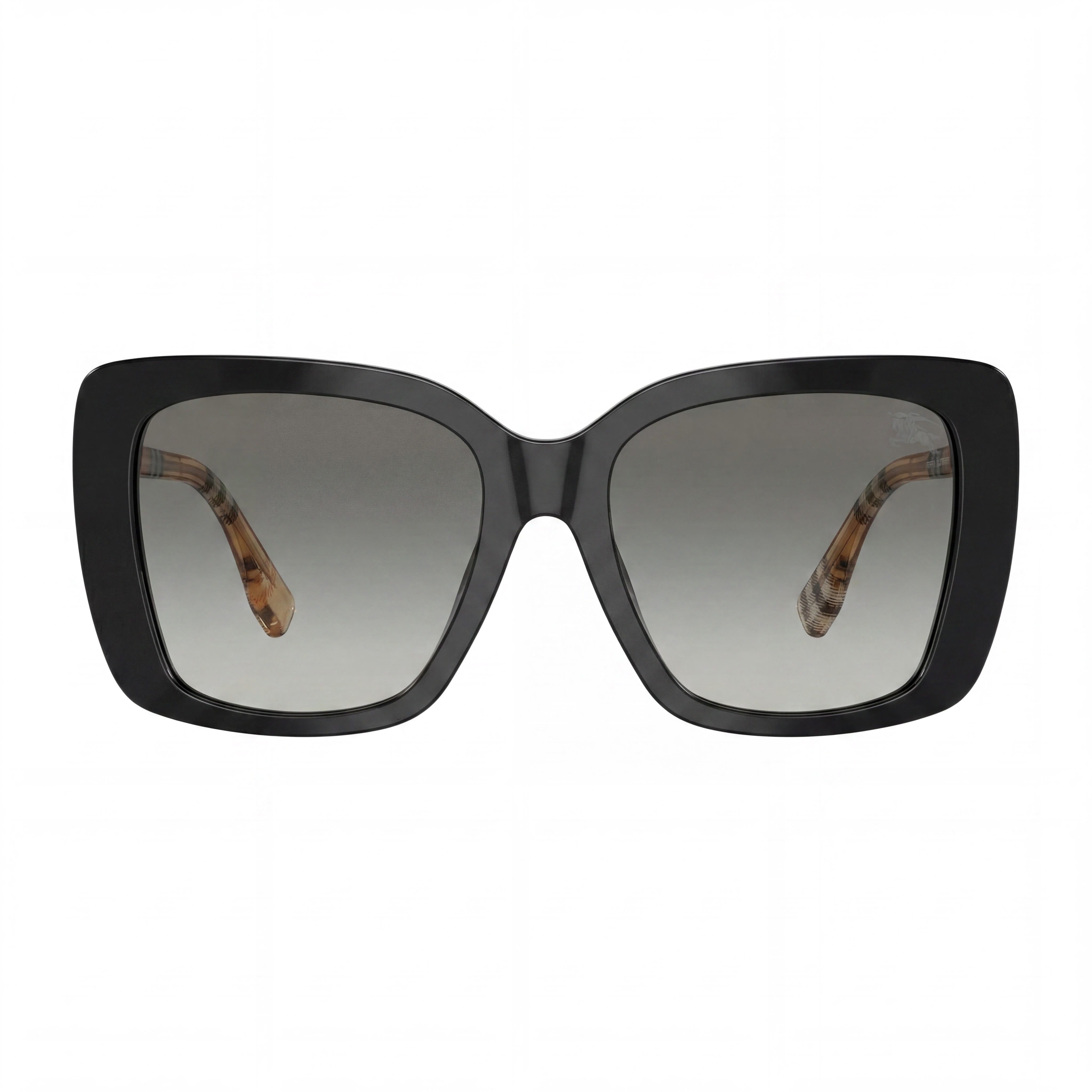 Gafas de sol informales BURBERRY para mujer con montura de acetato negro y lentes degradadas grises de 54 mm, Photo 2