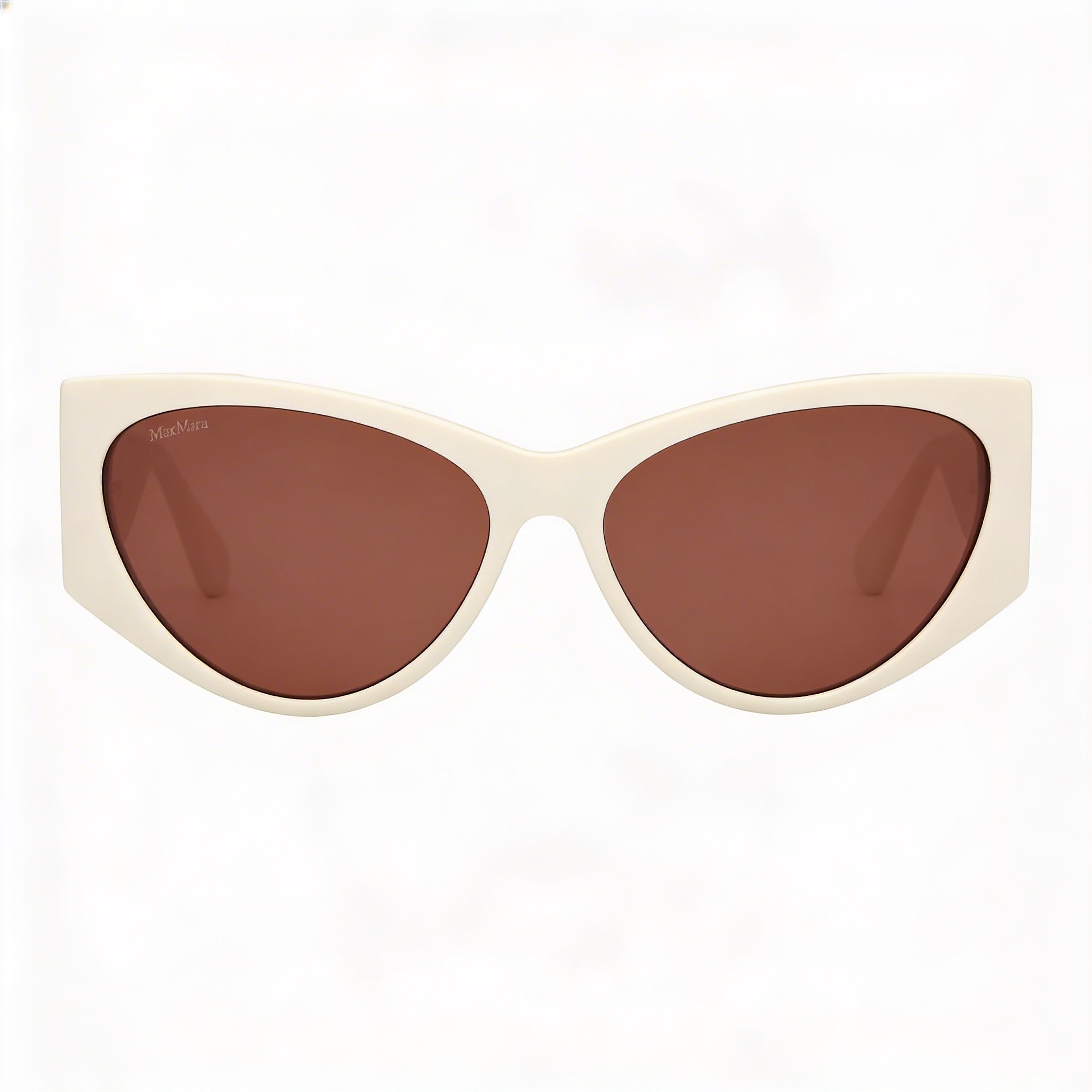 MaxMara Mm0132 Unisex Eyewear featuring a White Frame, Lens Width 58mm, Bridge 15mm, Temple 135mm, Photo 2