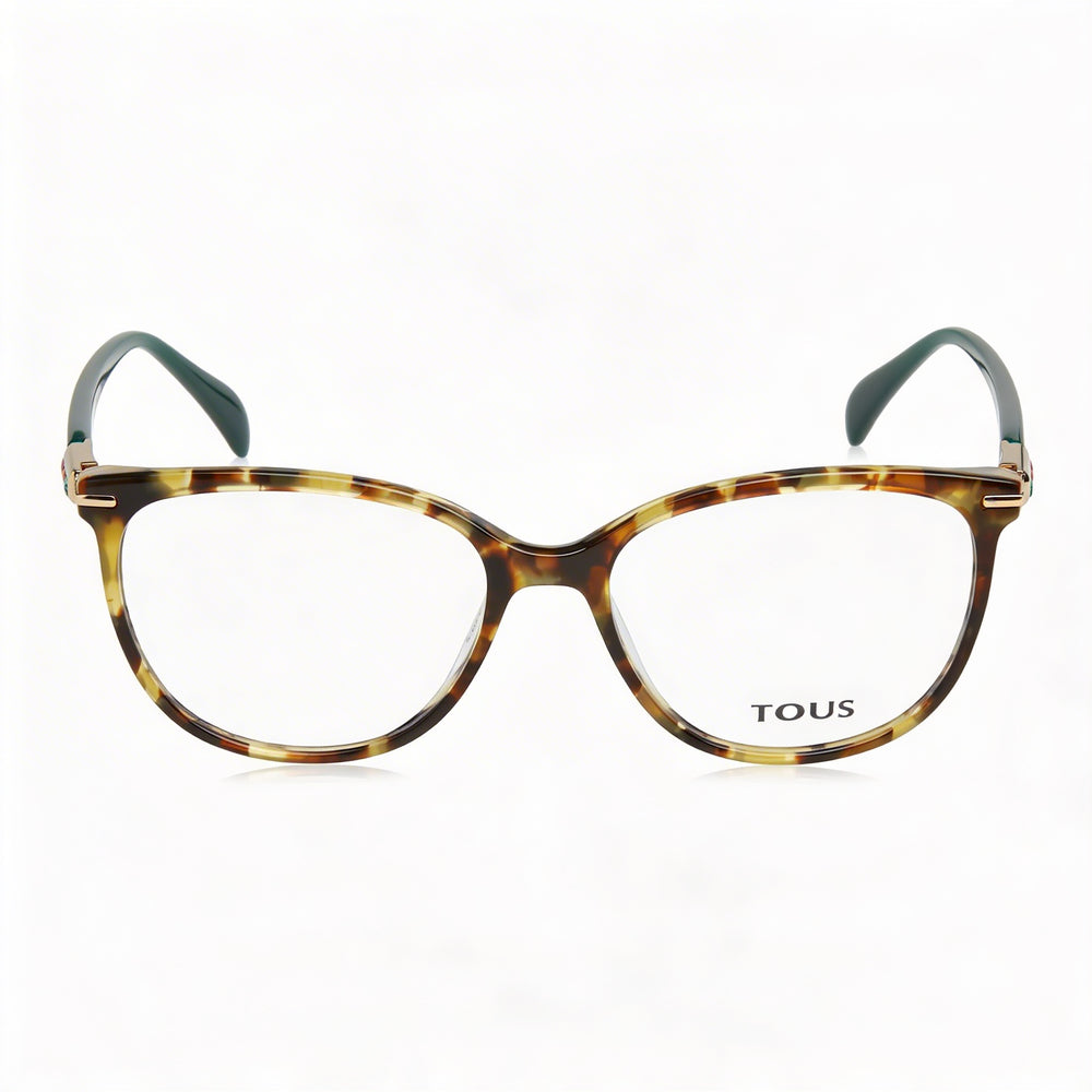 TOUS Classic Women's Acetate Optical Frames in Brown Havana with Demo Lenses, Size 53-16-135mm