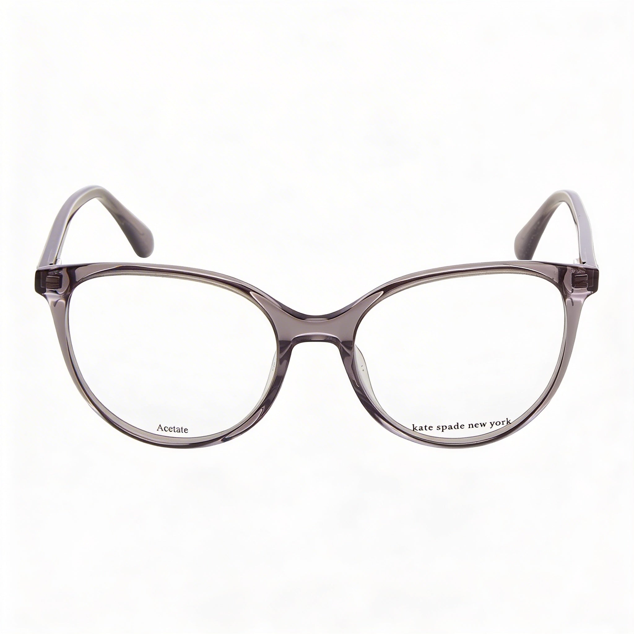 Kate Spade New York Modern Women's Transparent Grey Acetate Square Full Rim Eyeglass Frames 51mm, Photo 2