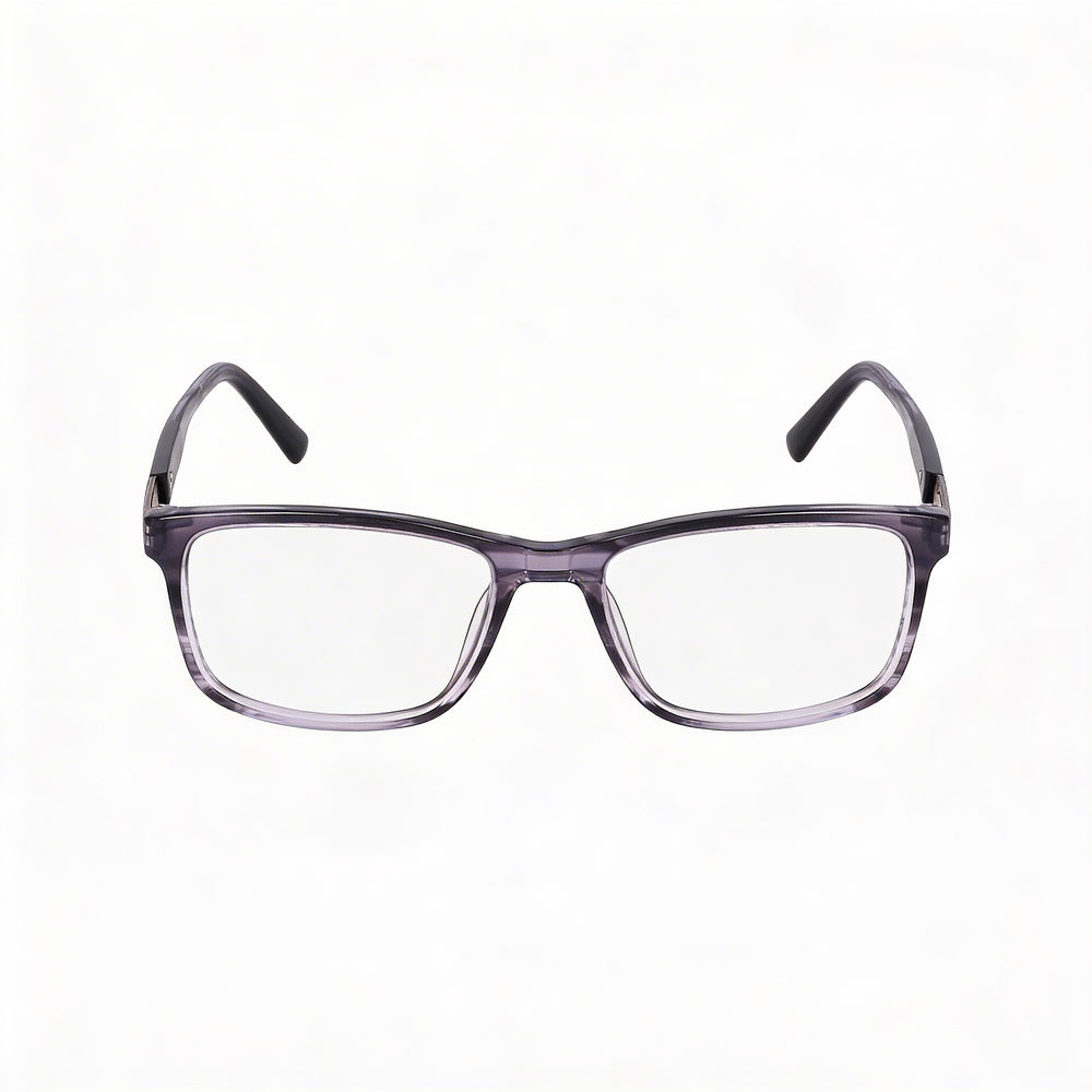 Gafas Nautica N8177 para hombre con montura de metal en color cuerno gris oscuro y lentes transparentes de 53 mm