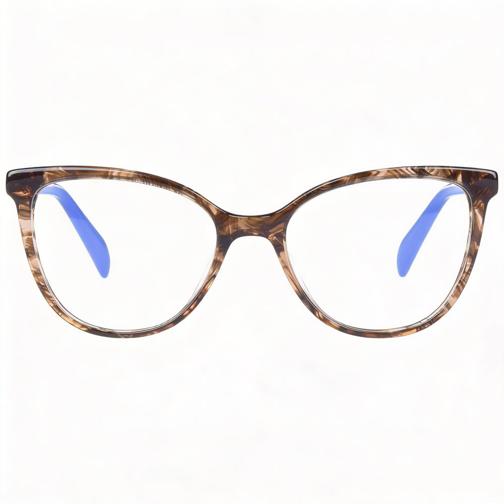 TOUS Classic Brown Fantasy Acetate Eyeglasses with 51mm Lens Width, 17mm Bridge, 135mm Temple Length