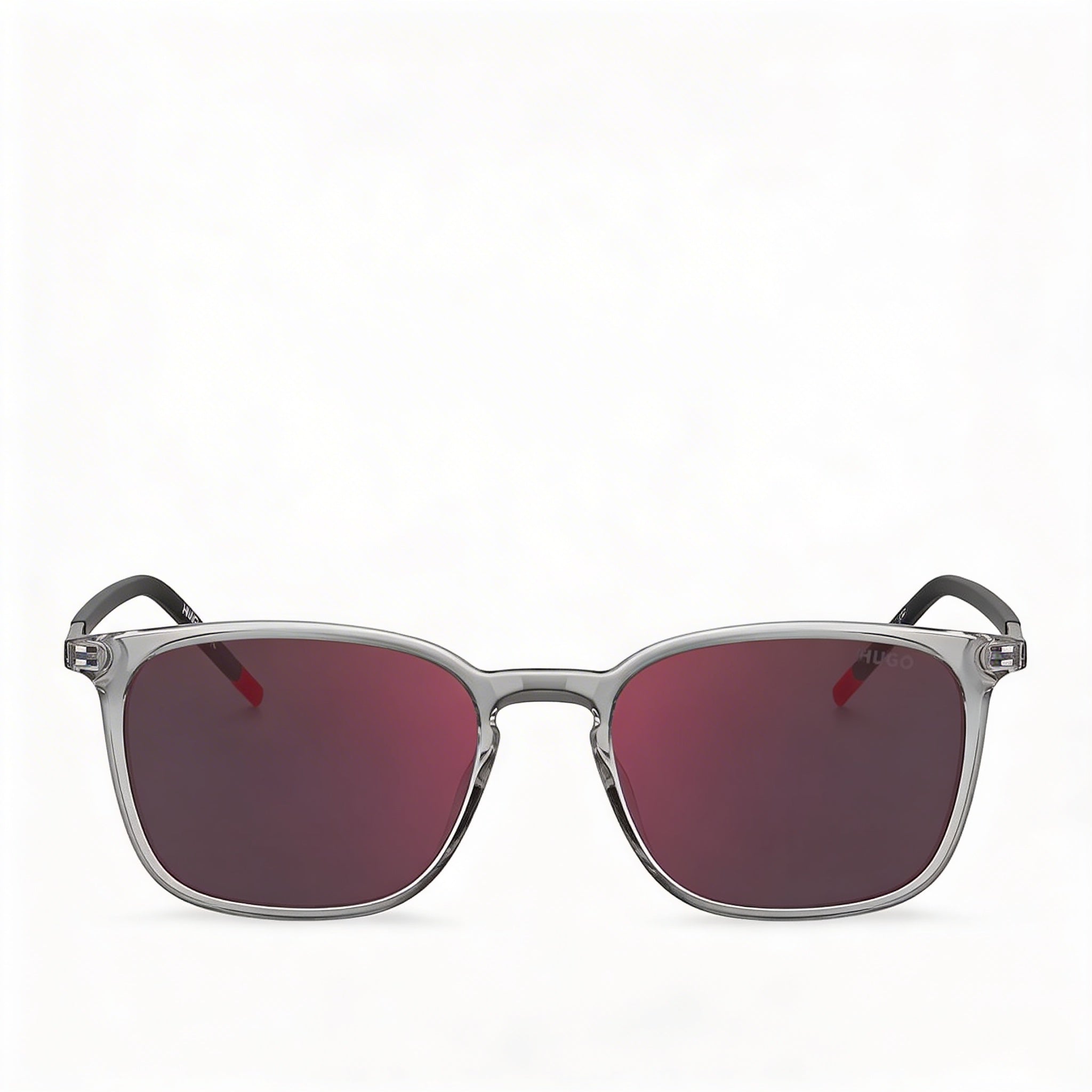 Hugo Boss Contemporary Men's Grey Red Nylon Frame Sunglasses with Red Lens 100% UV Protection 54mm, Photo 2