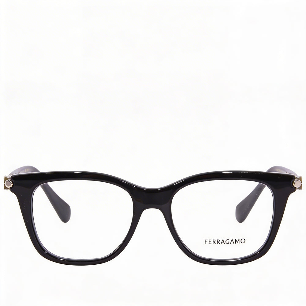 Ferragamo Women's Casual Eyewear, Multicoloured INJECTED Frame with Black Lenses, 50mm Lens Width