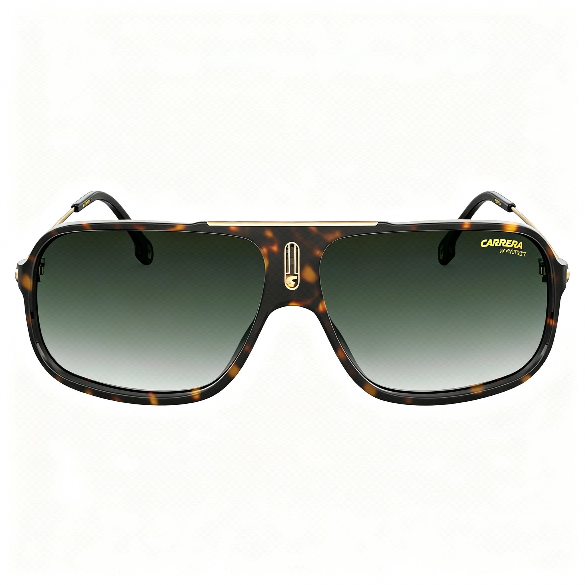 Carrera Classic Women’s Plastic Havana Grey Shaded Frame Gradient Green Polycarbonate Non-Polarized Sunglasses 64mm