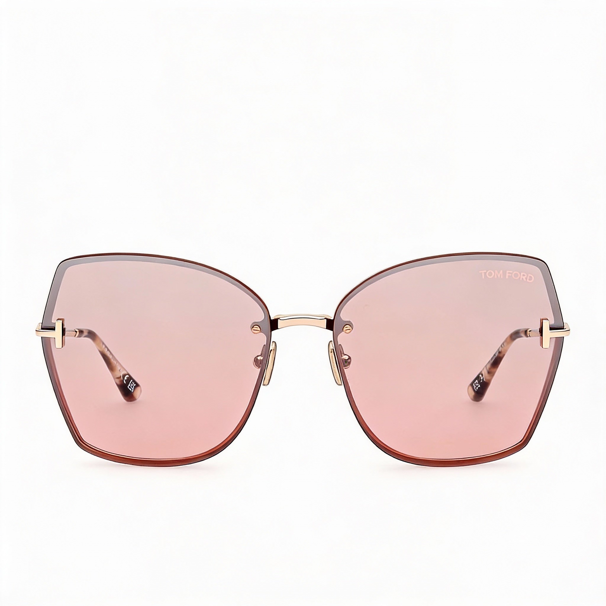 Tom Ford Classic Women's Rose Gold Burgundy UV Protection Sunglasses, Photo 2