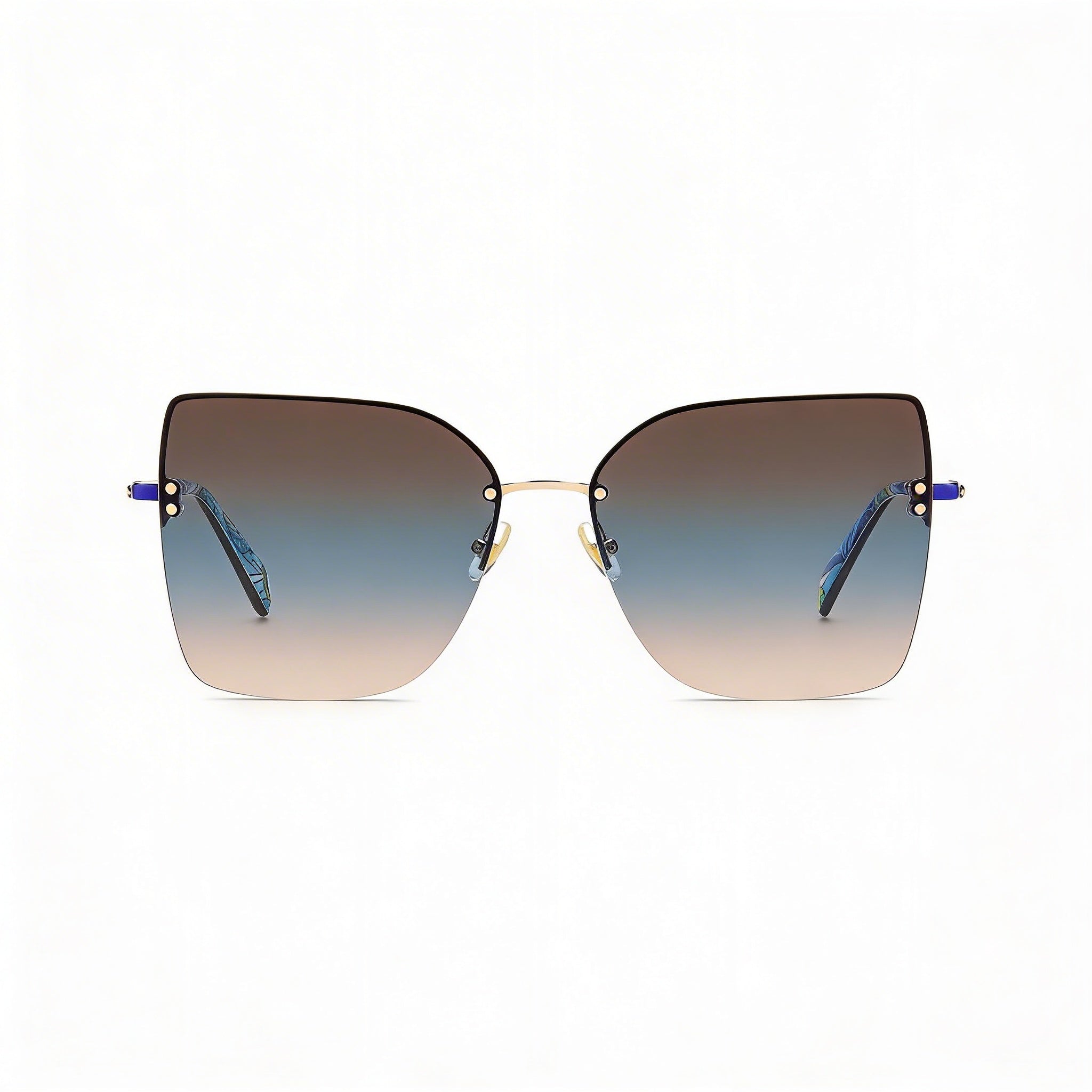 kate spade new york Gafas de sol Ariella/G/S de acero inoxidable con degradado UV para mujer, dorado, azul, café, verde azulado, azul, rosa sombreado 58-15-140, Photo 2