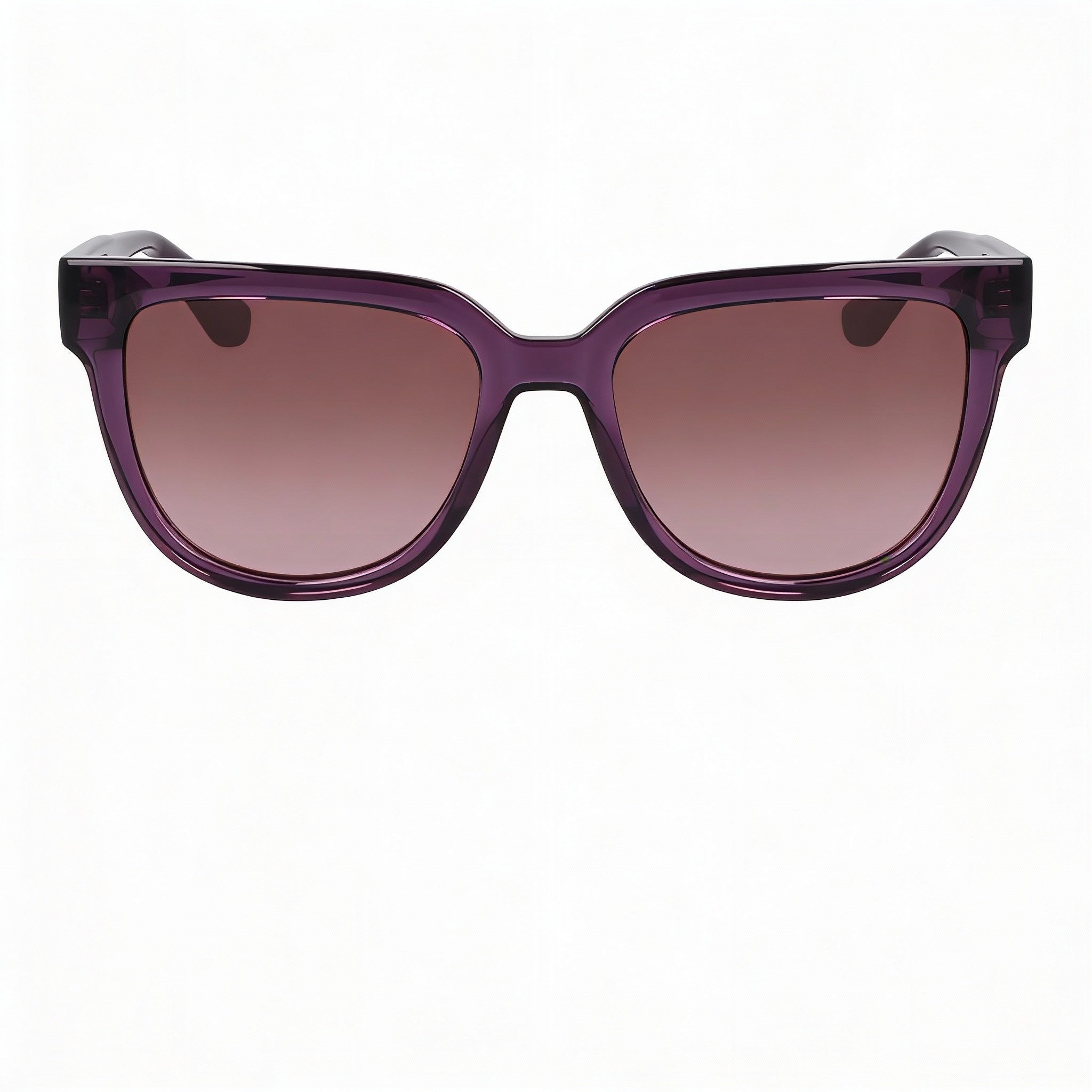 Longchamp Casual Women's Sunglasses with Iniettato Frame and Polycarbonate Lenses, Transparent Plum, 52mm, Photo 2