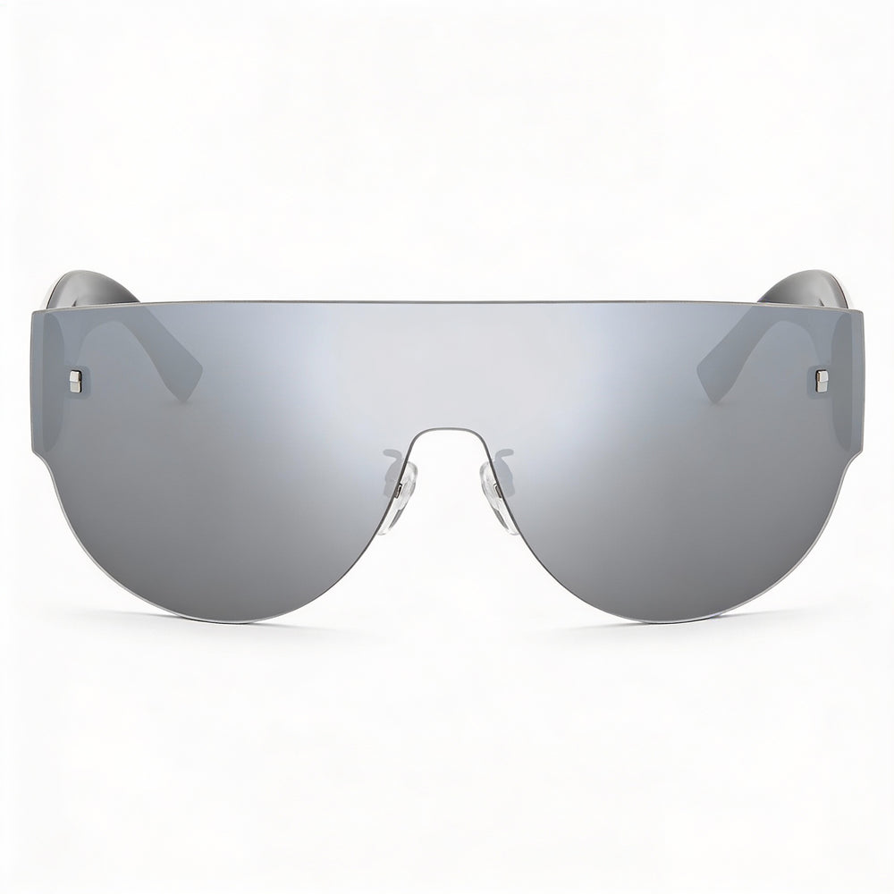 Gafas de sol unisex Carrera, montura de poliamida blanca y negra, lentes de policarbonato, protección UV de 99 mm