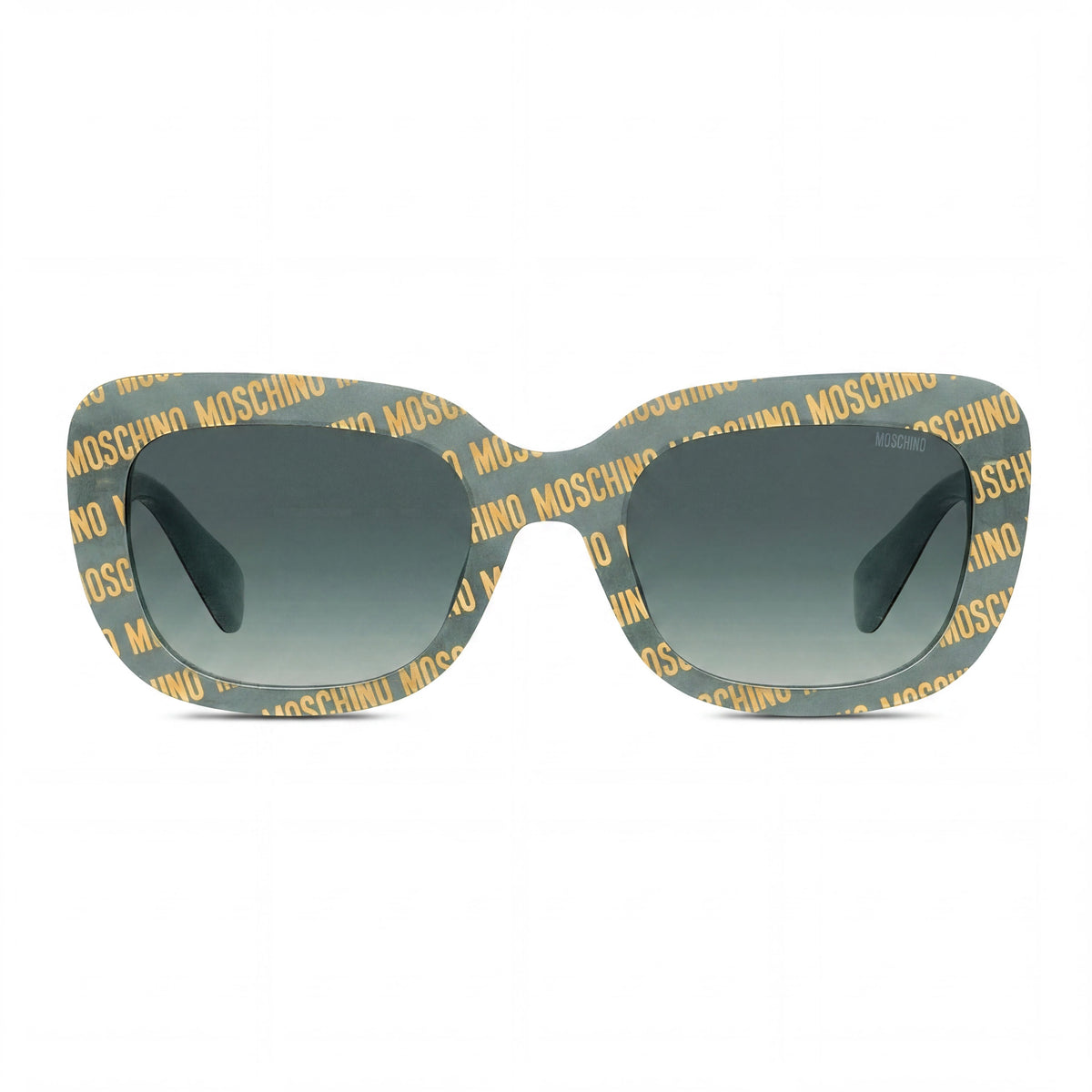 Moschino Classic Women's Green Pattern Cat Eye Full Rim Acetate UV Protection Sunglasses 53mm, Photo 2