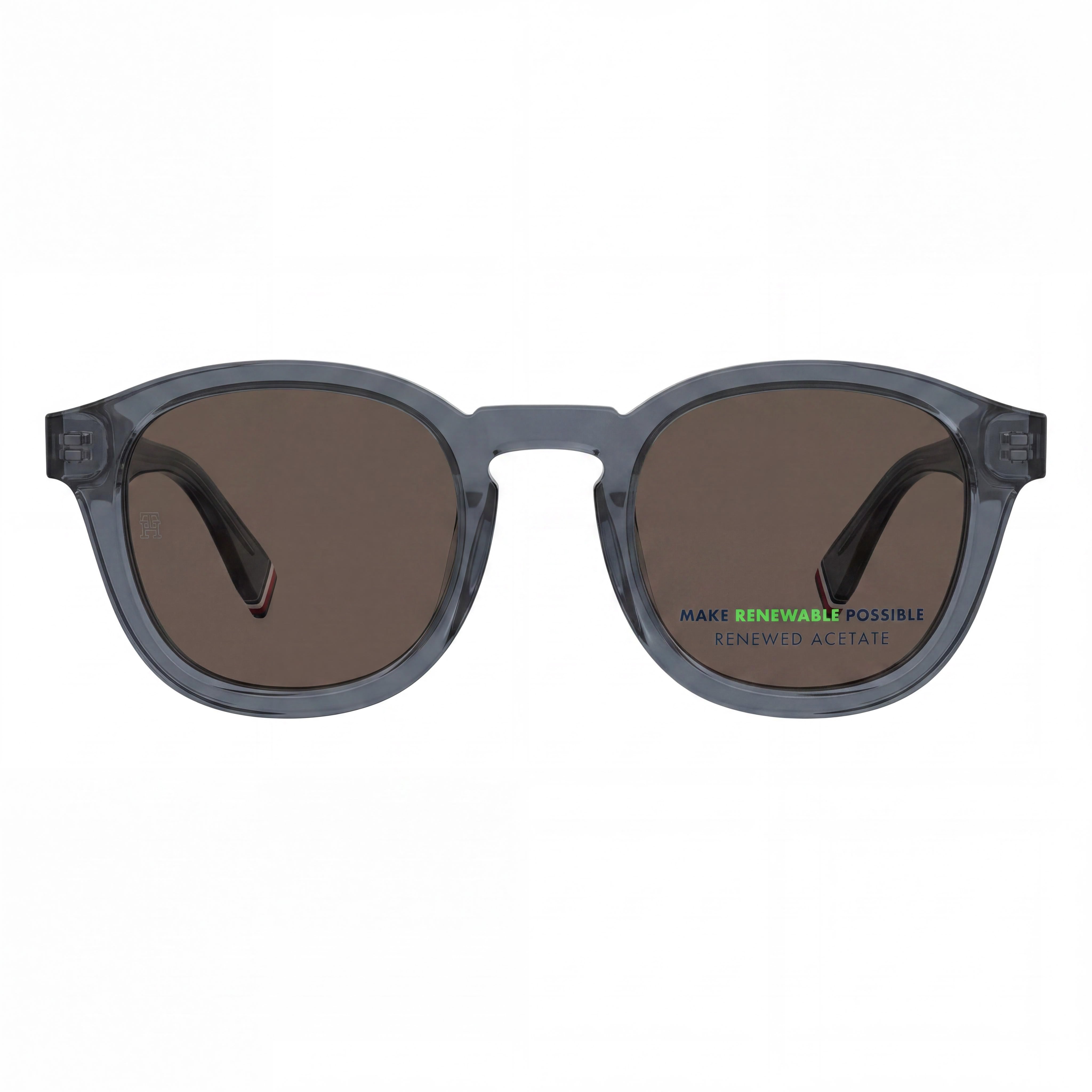 Tommy Hilfiger Modern Preppy Unisex Eco Acetate Blue Gray Black UV Protection Non-Polarized Sunglasses 49mm, Photo 2