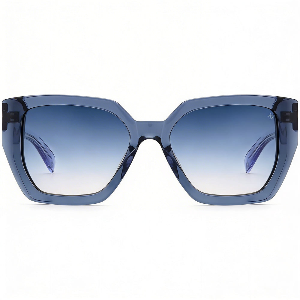 Gafas de sol Rag & Bone Rnb1052/S para mujer, acetato gris, doble tono azul melocotón, sin polarizar, protección UV, 54 mm
