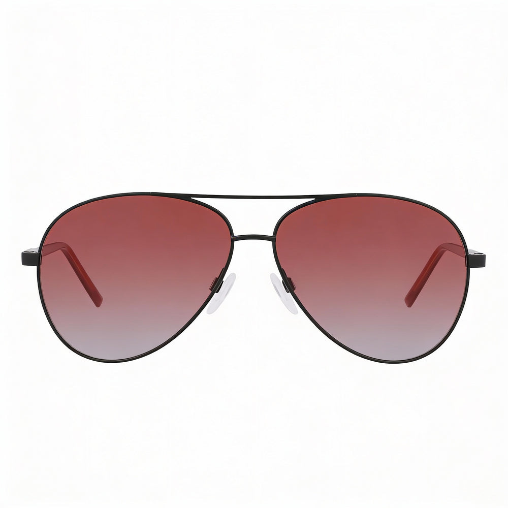 DKNY Dk304s Women's Sunglasses with Red Metal Frame and Red To Smoke Gradient Polycarbonate Lenses, 59mm Lens Width