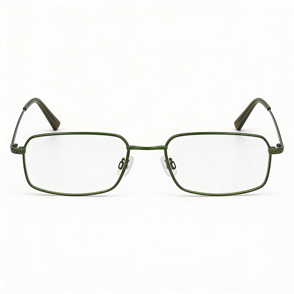 Gafas de acetato para hombre Flexon H6074 con montura satinada color oliva | Ancho de lente 52 mm | Ancho de puente 18 mm | Longitud de patilla 145 mm