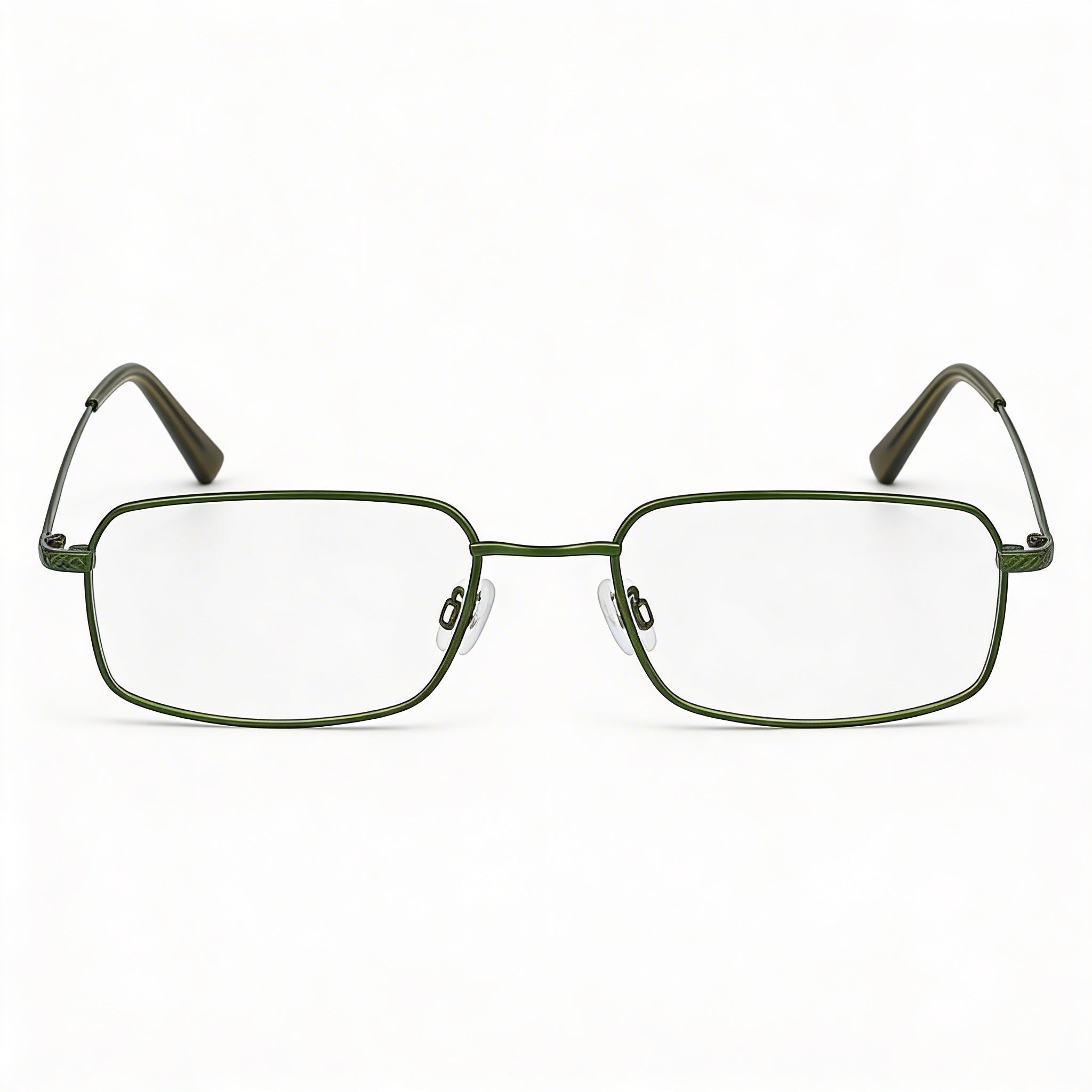 Flexon H6074 Men's Acetate Eyeglasses with Satin Olive Frame | 52mm Lens Width | 18mm Bridge Width | 145mm Temple Length, Photo 1