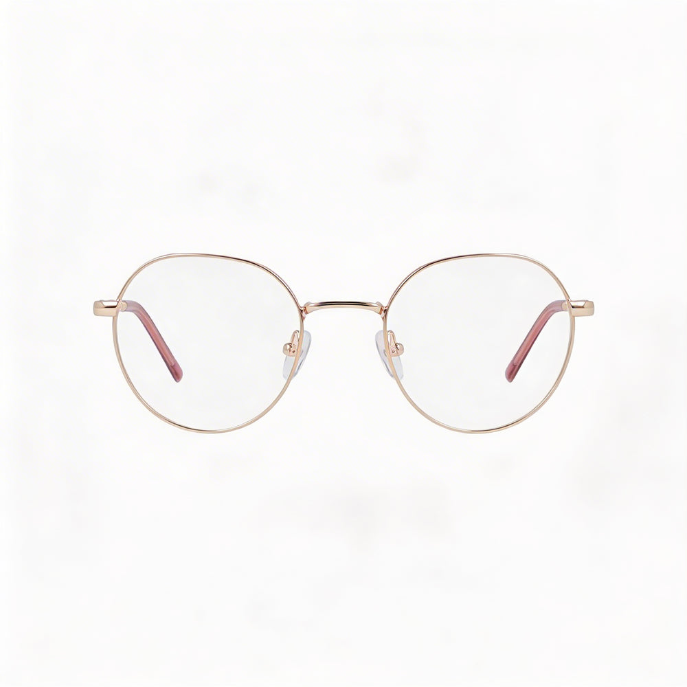 Gafas DKNY Dk1032 para mujer con montura metálica dorada y lentes de policarbonato doradas, ancho de lente de 48 mm