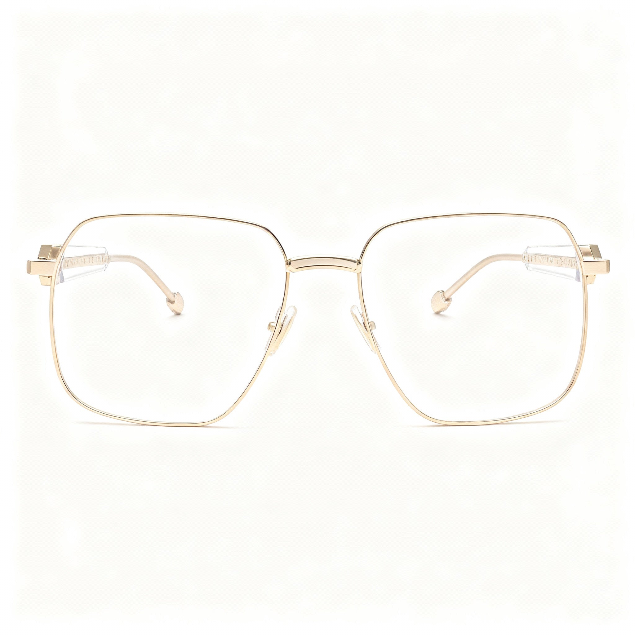 Philipp Plein Vpp126s Women's Stainless Steel Shiny Rose Gold with Beige Eyeglasses 57-16-140