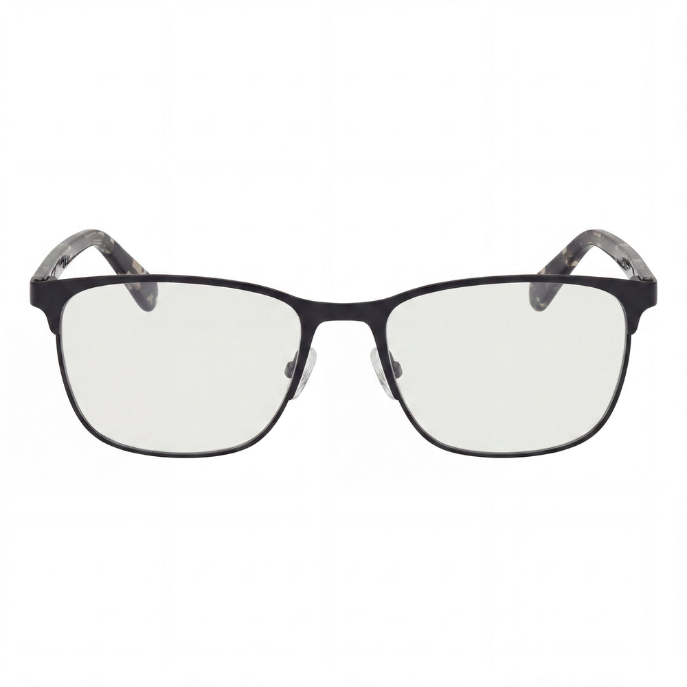 GANT Gafas Modernas para Hombre, con Montura Metálica Negra Mate y Lentes de Policarbonato Transparente Polarizadas, 53mm