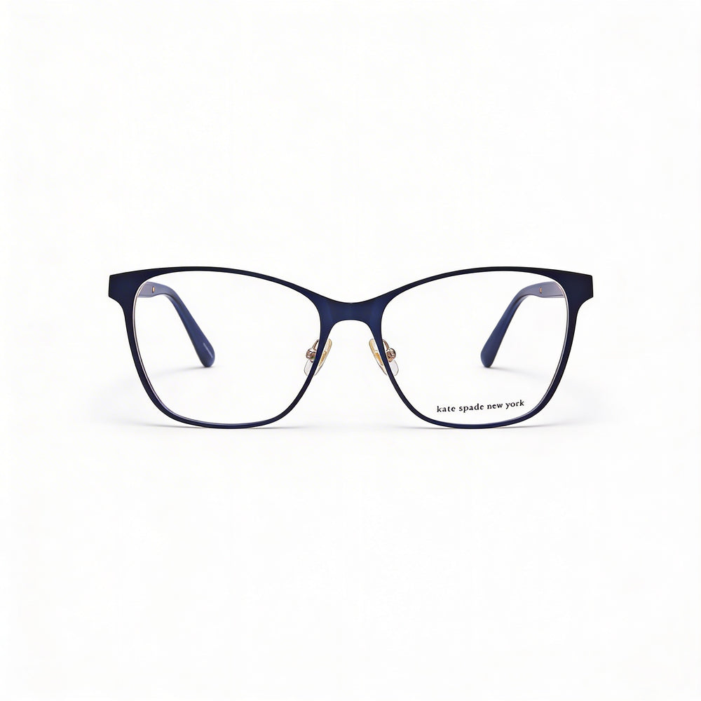 Kate Spade New York Seline Gafas Rectangulares de Montura Completa para Mujer, Montura de Metal Azul, Ancho de Lente 53 mm