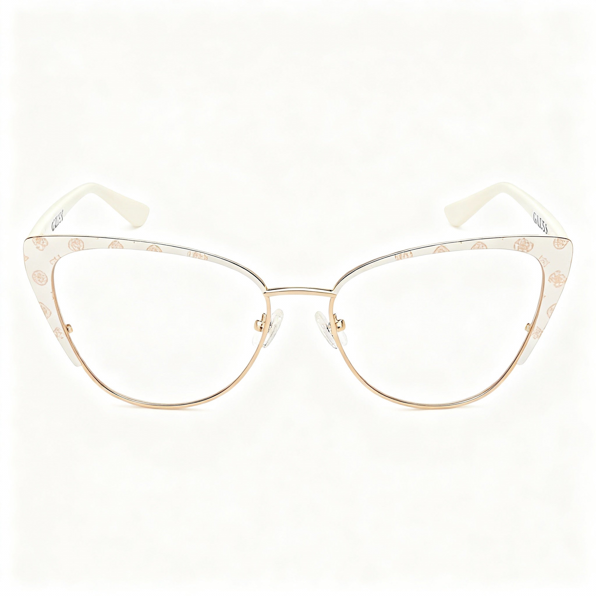 GUESS GU50115/GU50121 Women's Matte White Titanium Optical Frame, Prescription Ready 54-14-140mm