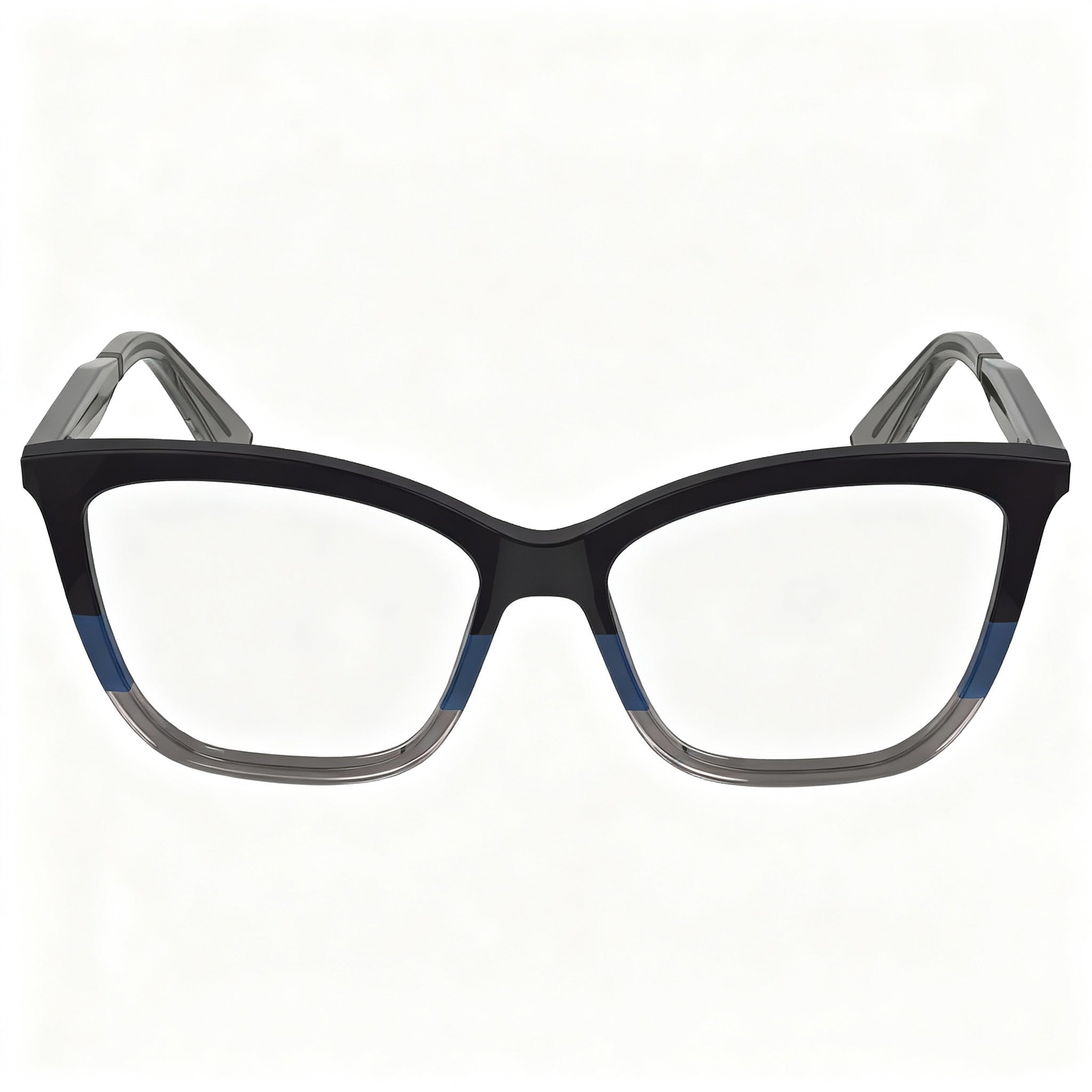 Calvin Klein Modern CK23545 Unisex Acetate Frame Non-polarised Lens Eyewear, Black/Blue/Grey, 53mm, Photo 2