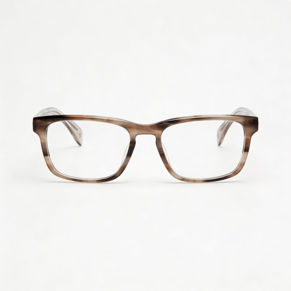 Gafas de acetato rag & bone Rnb7045 para hombre con montura de cuerno beige y lentes de cuerno beige de 54 mm