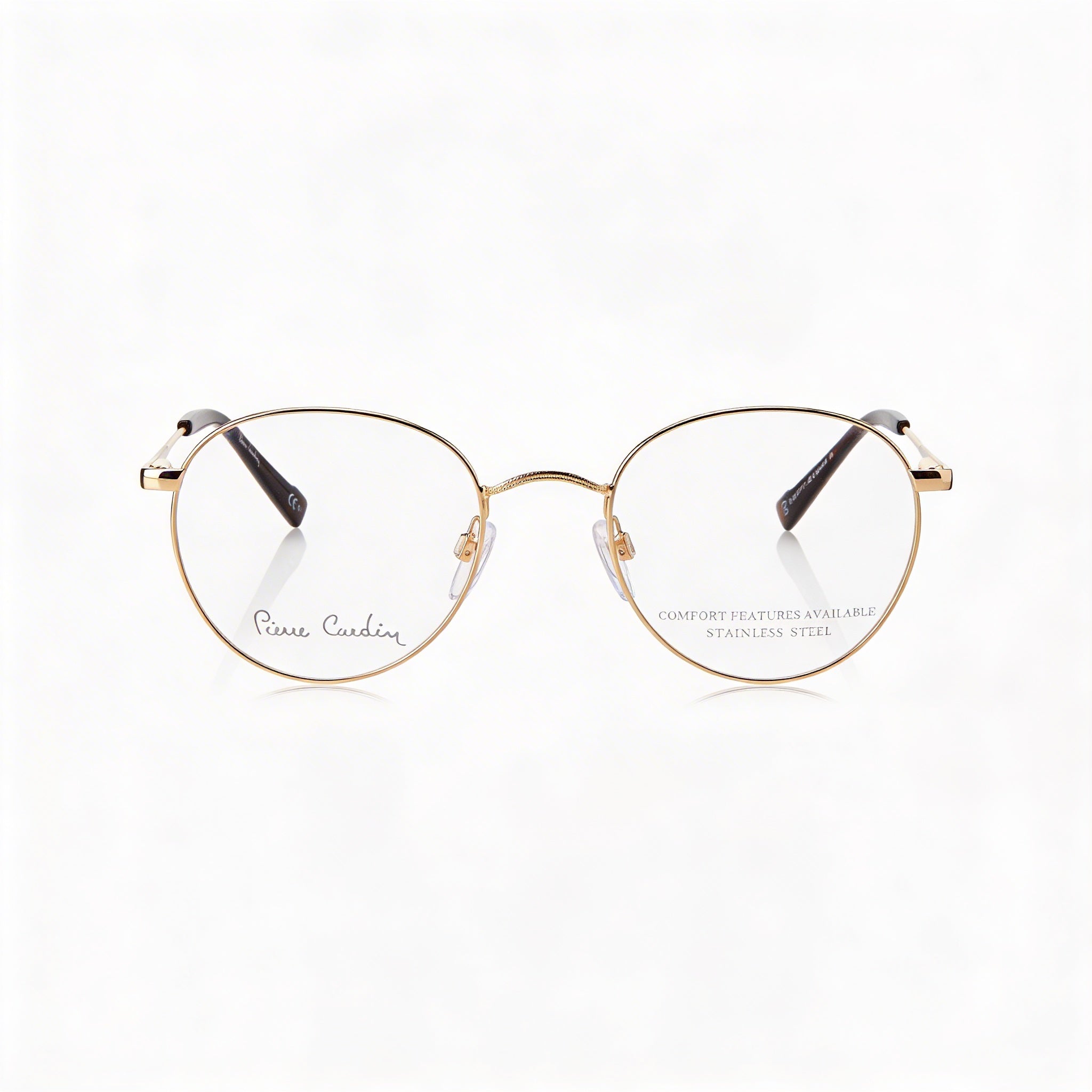 Pierre Cardin P.C. 6877 Modern Style Unisex Gold Metal Frame Eyewear with Polycarbonate Lenses 52mm, Photo 2