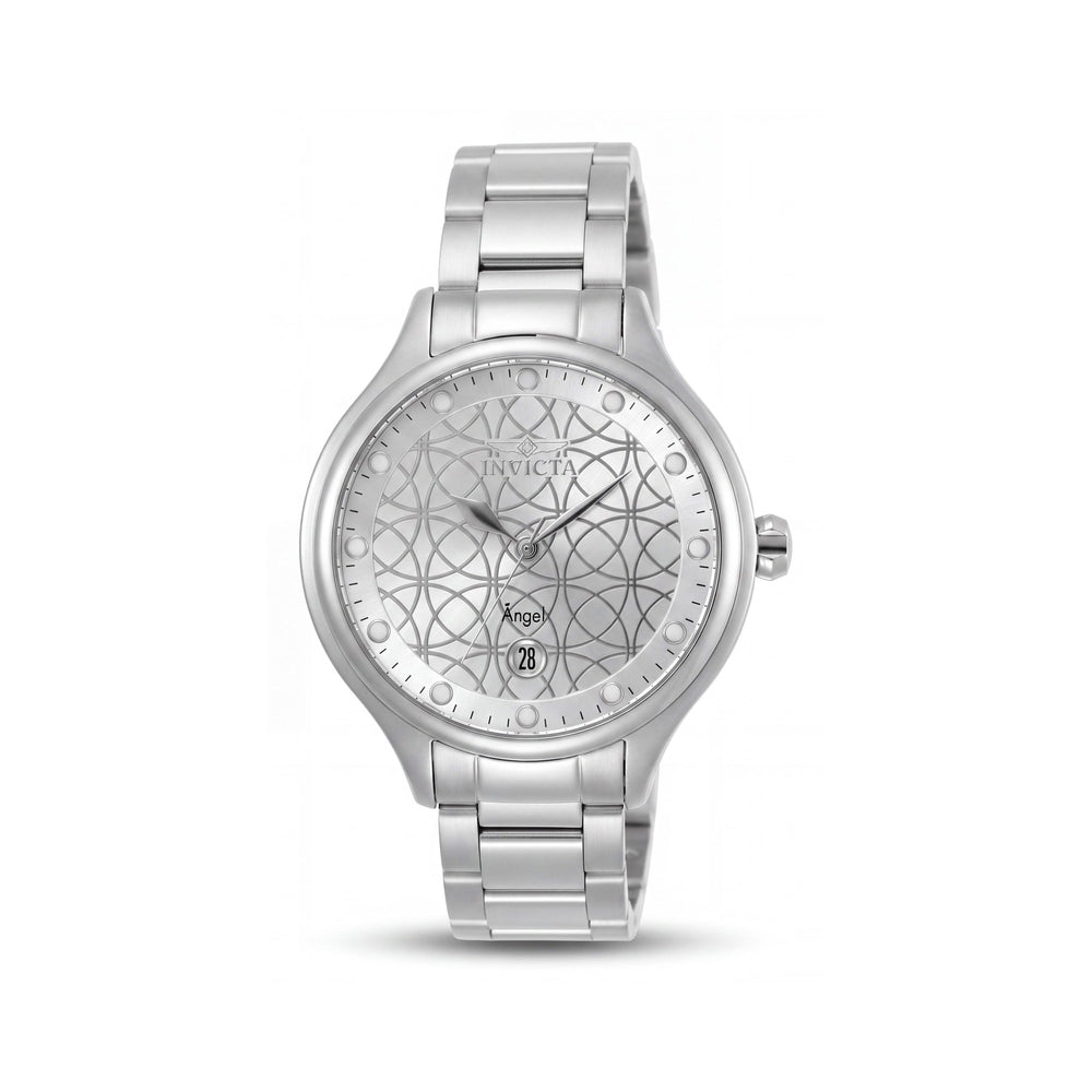 Invicta Women's Angel Collection 27437 Quartz Watch, 38mm Stainless Steel, Silver Dial, Water-Resistant
