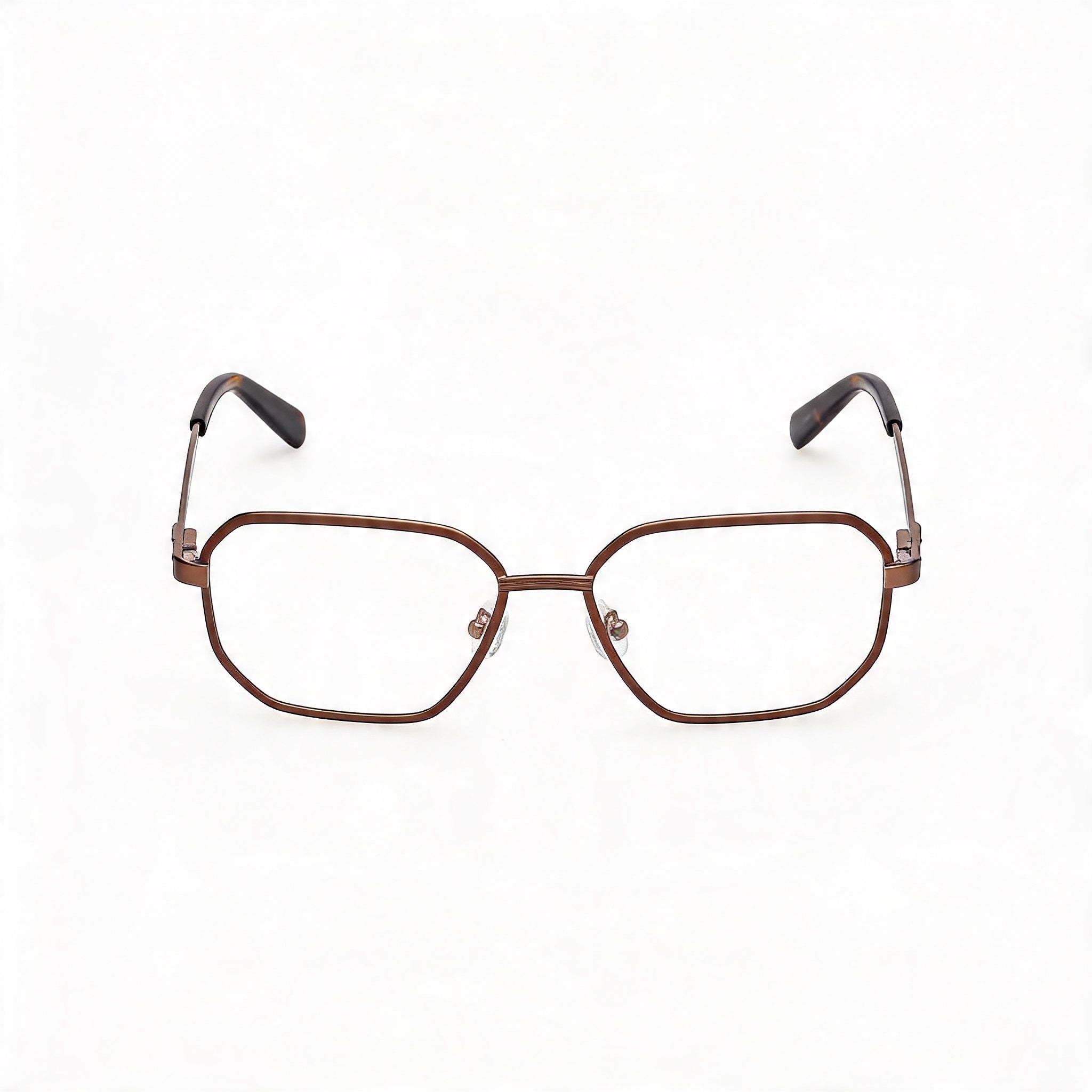 GUESS Gu50240 Men's Metal Optical Eyeglasses, Shiny Satin Dark Bronze Frame, Size 56-17-145, Photo 1