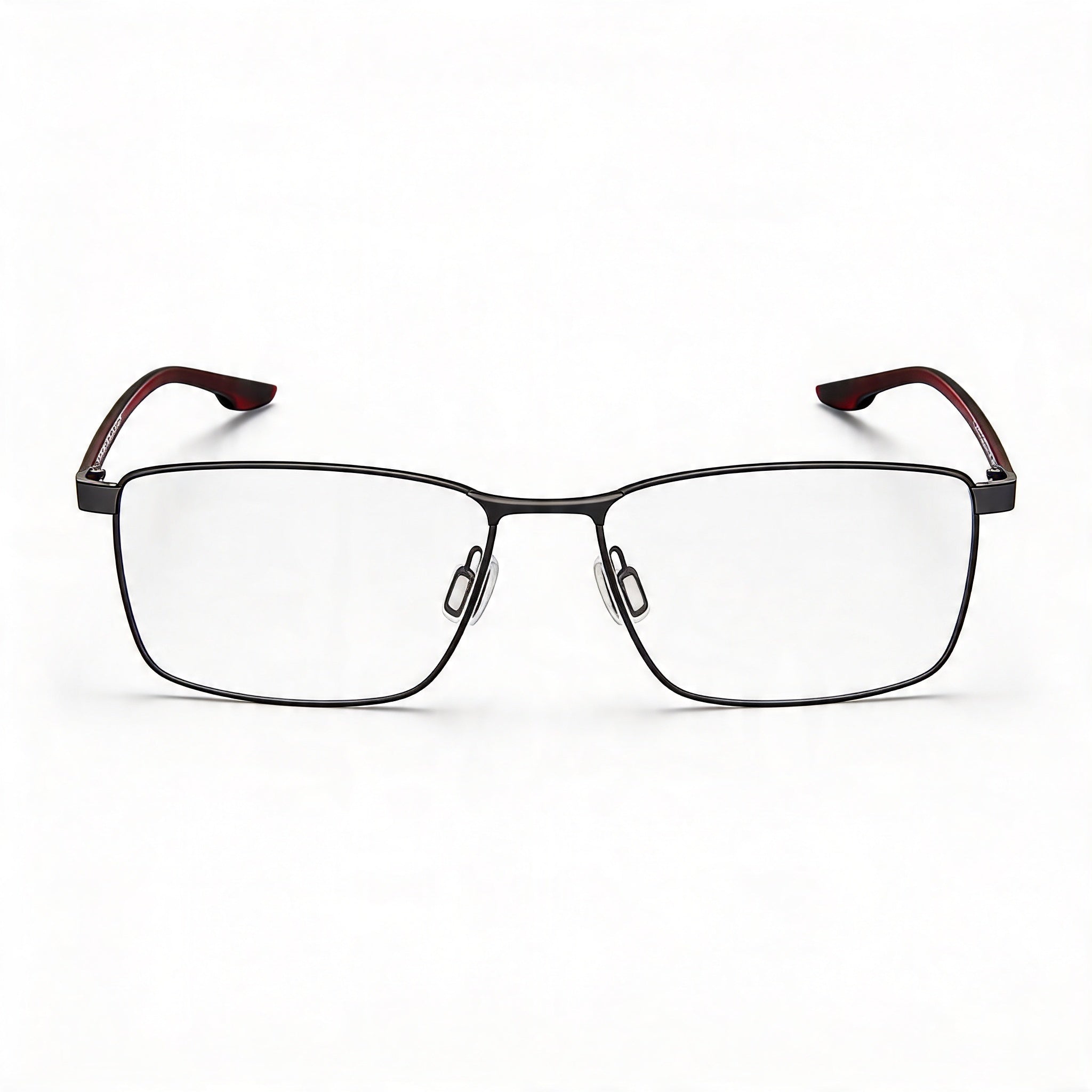Gafas para hombre Porsche Design Modern con montura de plástico negro y lentes transparentes de policarbonato, 55 mm de ancho de lente, Photo 2