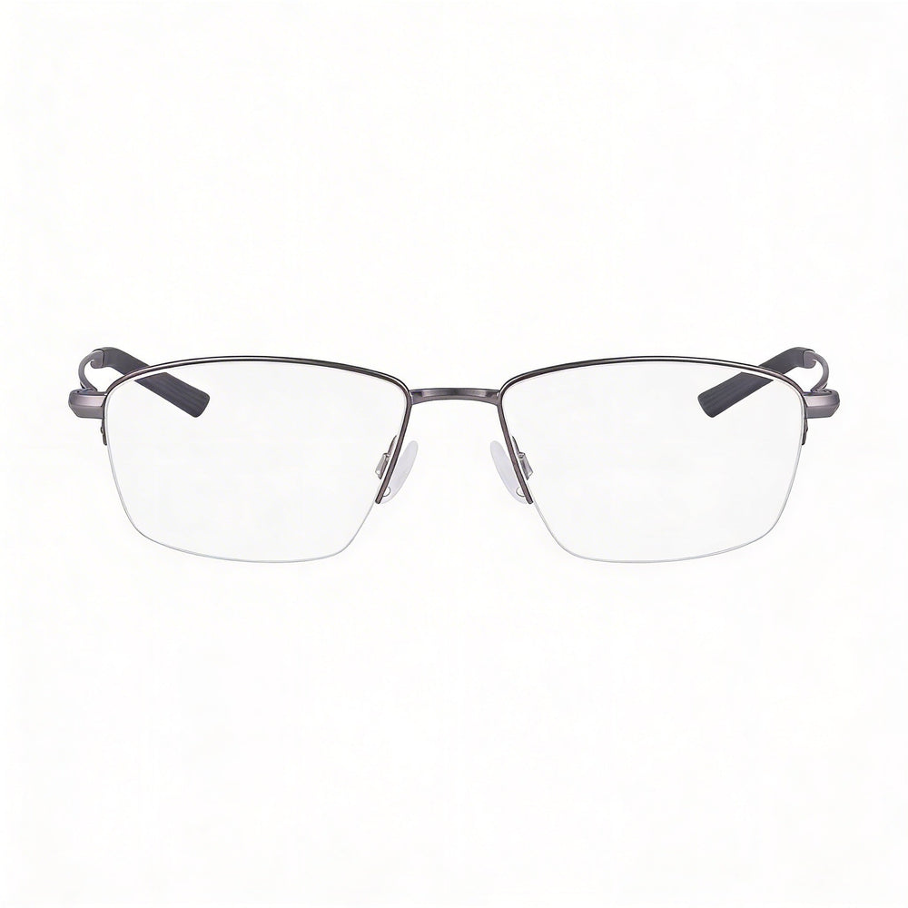 Nike 6045 Gunmetal Rectangle Unisex Eyeglasses, Titanium 52mm