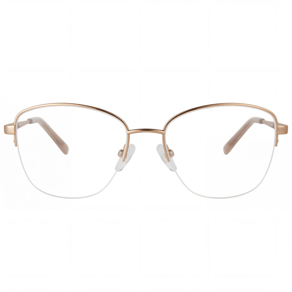 Adensco Ad 252 Men's Gold Metal Frame Eyeglasses with Clear Polycarbonate Lenses (51-17-135 mm)