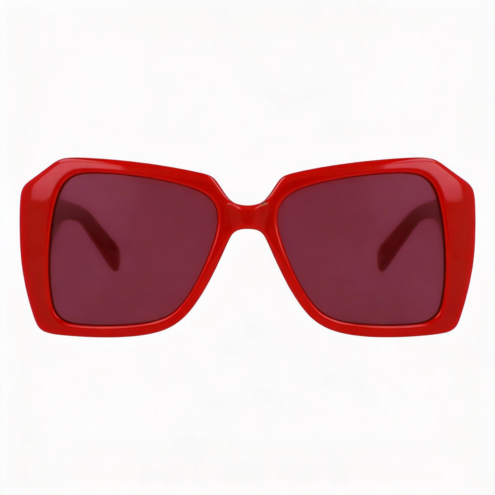 Gafas de sol Karl Lagerfeld Paris Kl6140s cuadradas bioinyectadas para mujer, gris metalizado con lentes color vino, 53 mm, protección UV