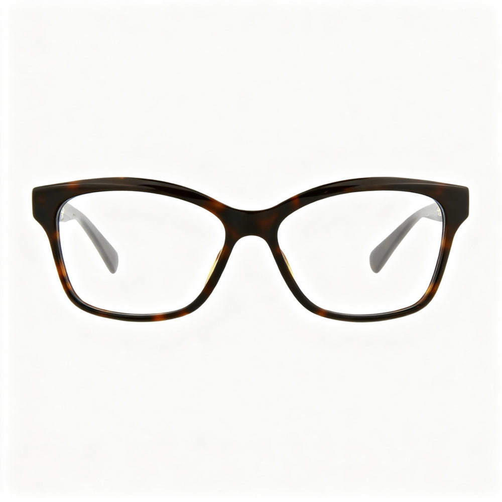 Gucci Square/Rectangle Women's Plastic Optical Frame in Havana Transparent, Size 53-15-140