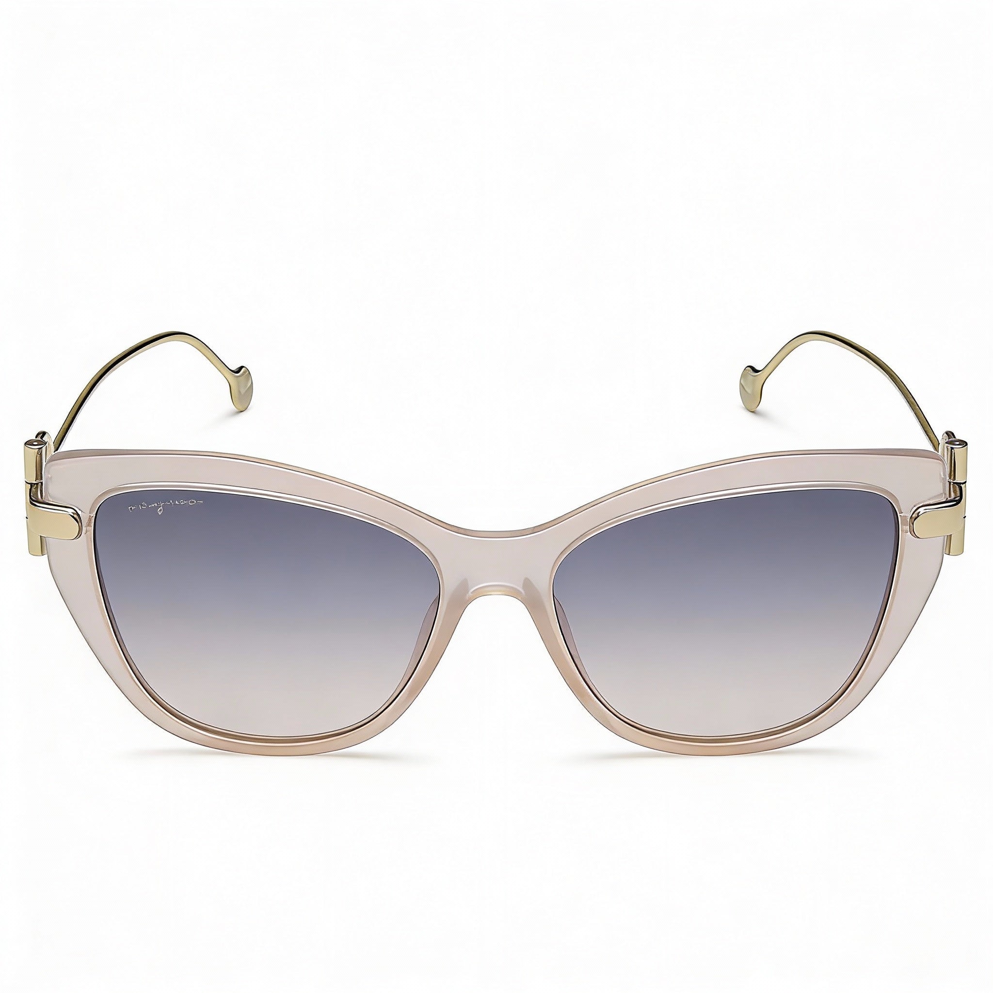Salvatore Ferragamo SF928S Women's Cat Eye Nude Gold Plastic Blue Gradient UV Protection Sunglasses 55-15-140mm, Photo 2