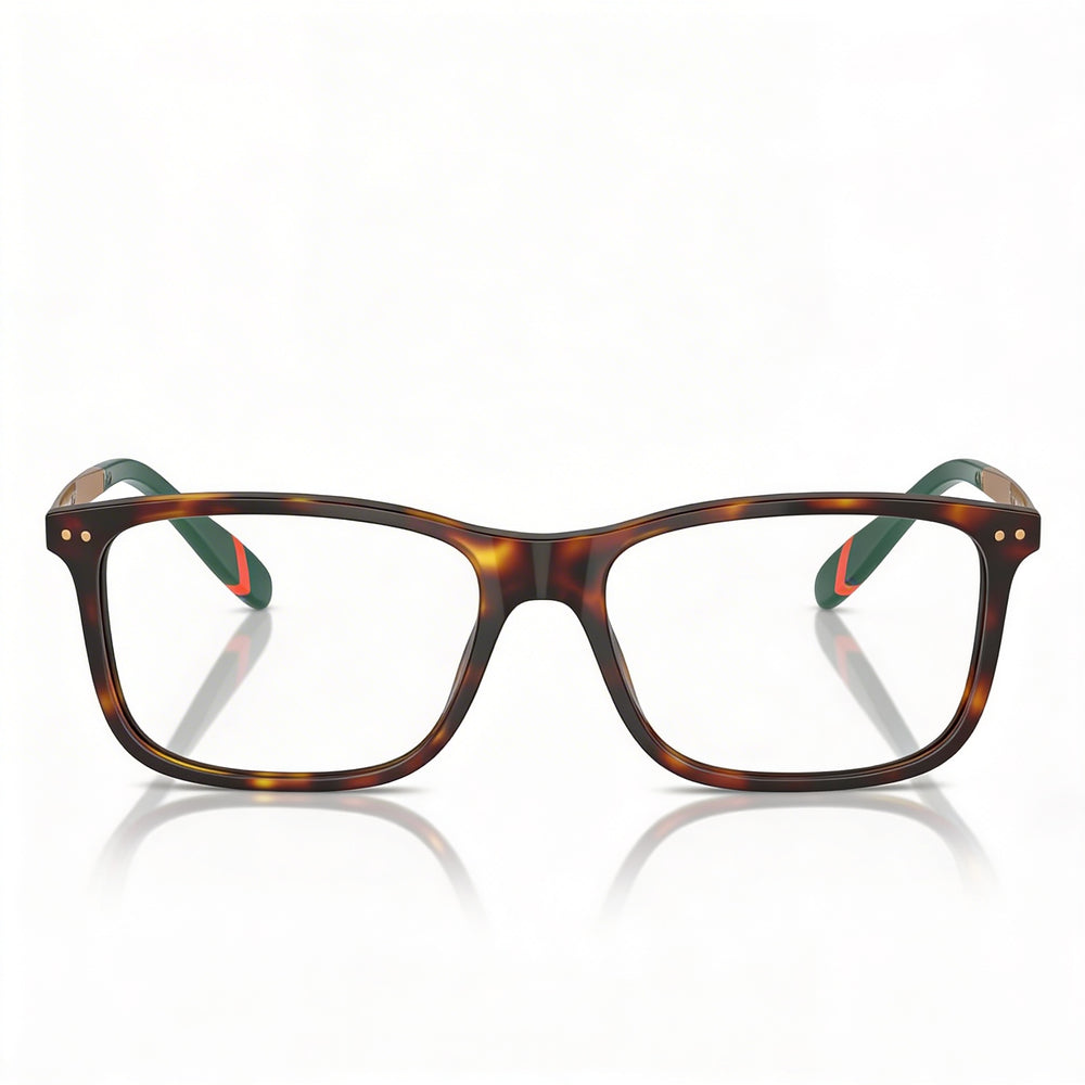 Gafas Ralph Lauren Ph2273 para hombre con montura rectangular de plástico, color carey brillante, ancho de lente de 56 mm