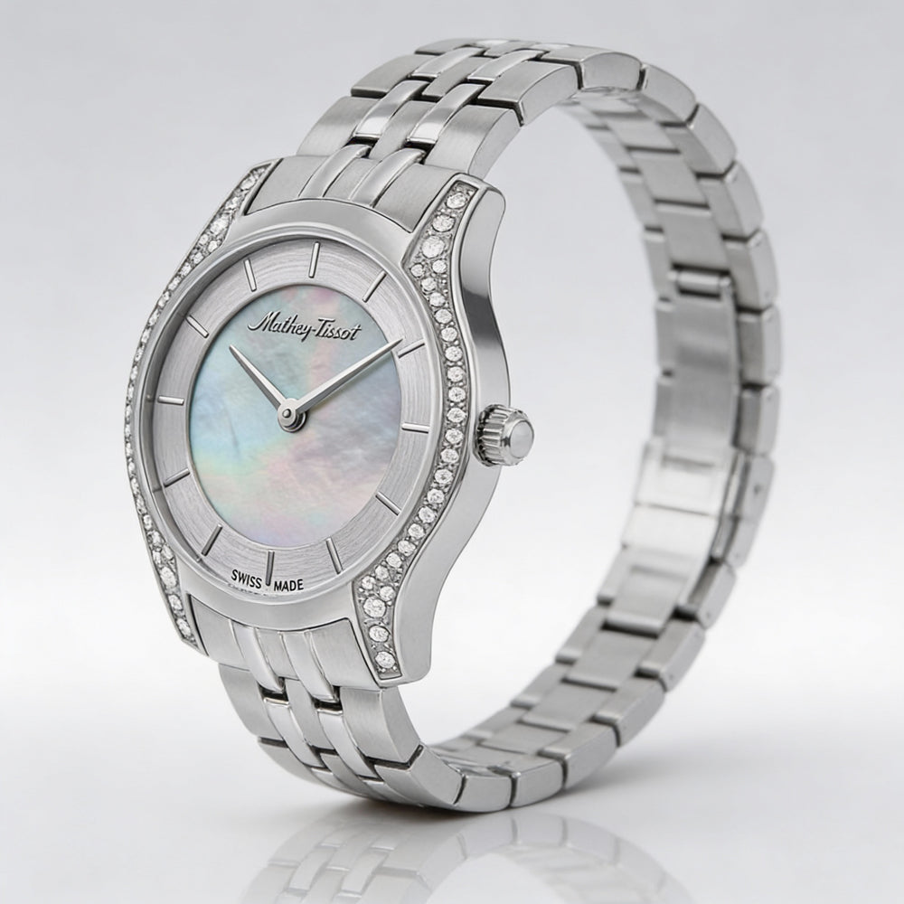 Mathey-Tissot Tacy D949AQI Women's Mother of Pearl Dial, Scratch-Resistant, 5 ATM Water Resistant Watch