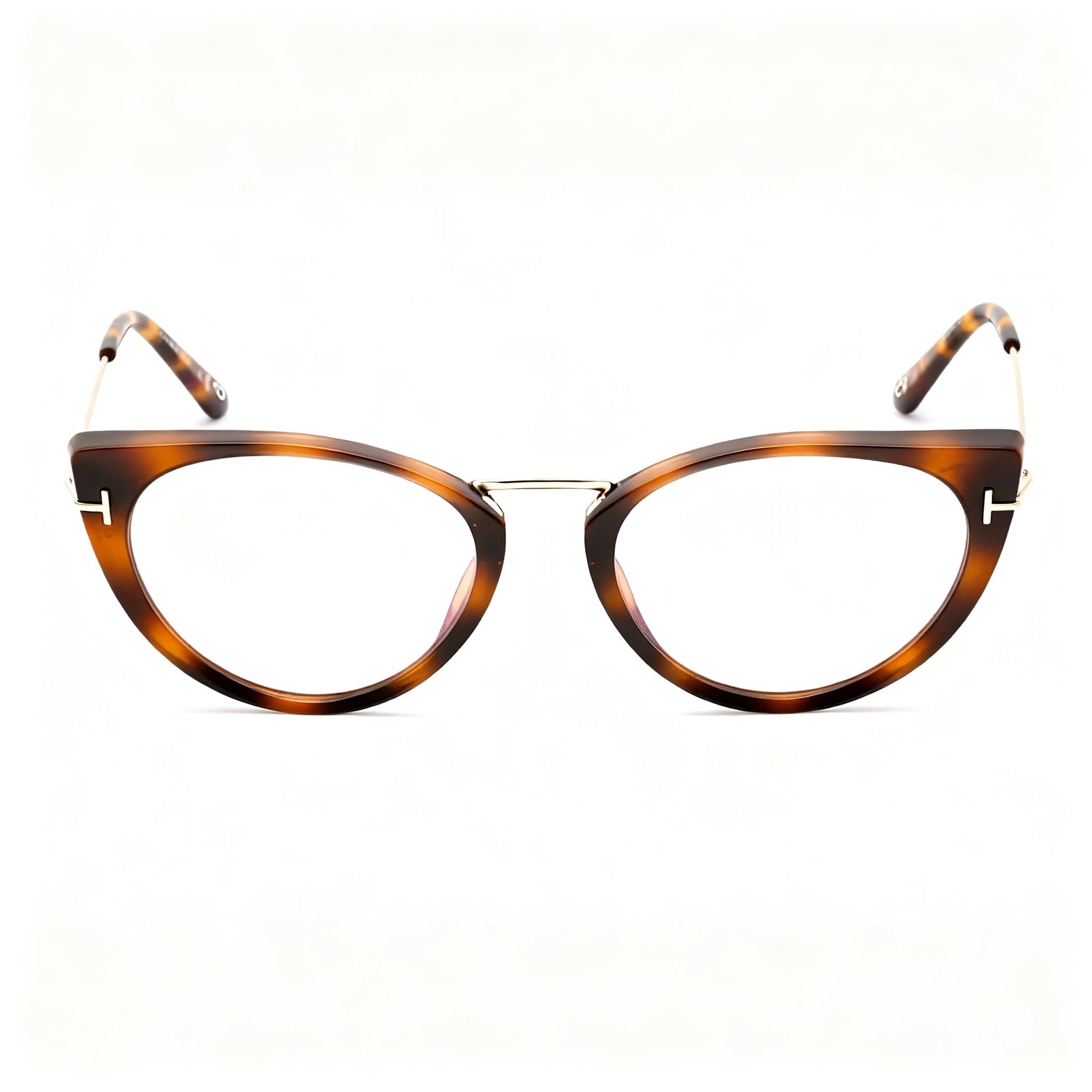 Tom Ford Ft5815-b Women's Shiny Blonde Havana Rose Gold Polarized Blue Light Filter Polycarbonate Lenses 54-18-140