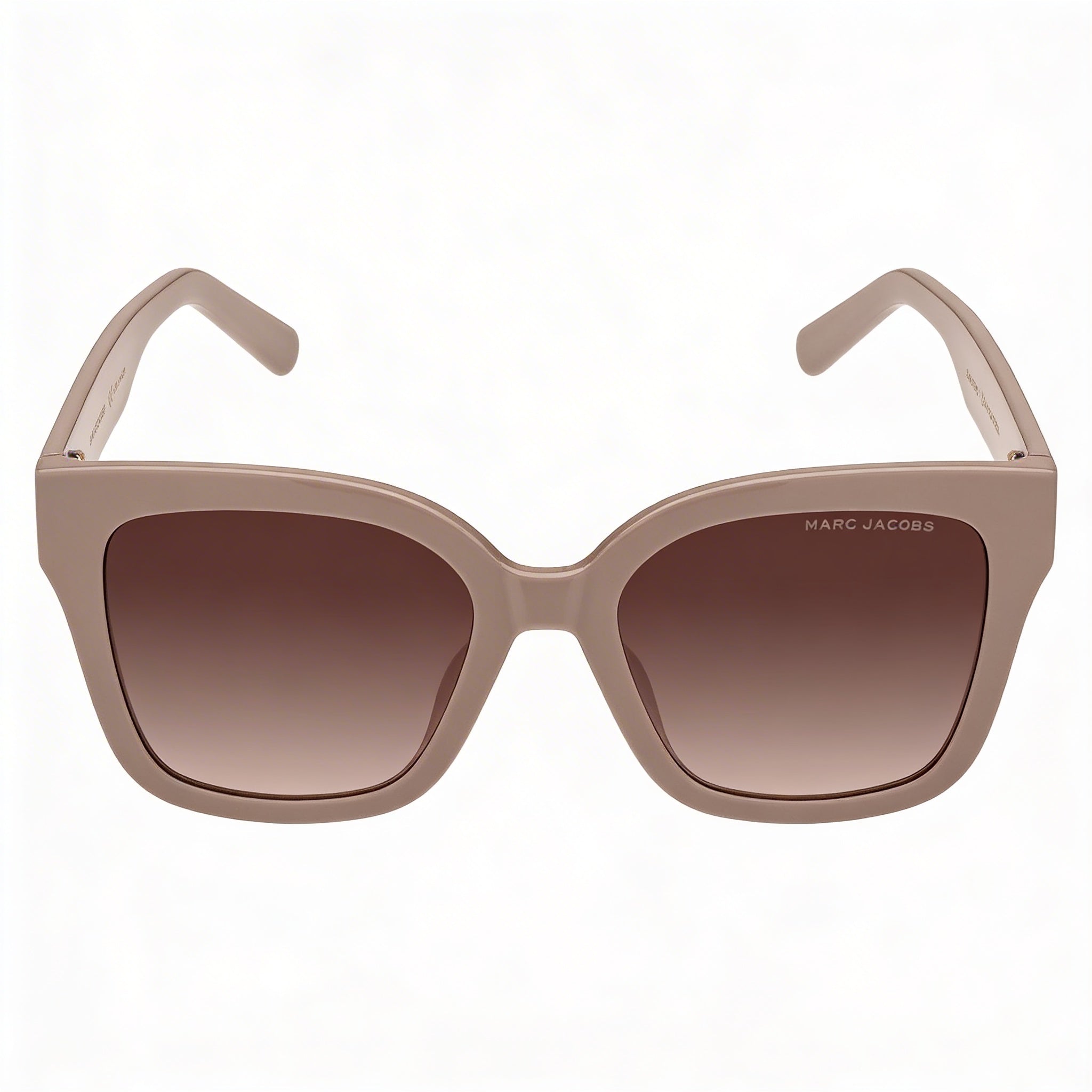 Marc Jacobs Women's Rectangular Sunglasses with Beige Brown Shaded Cellulose Frame and Brown Shaded Lenses 53mm UV Protection, Photo 2