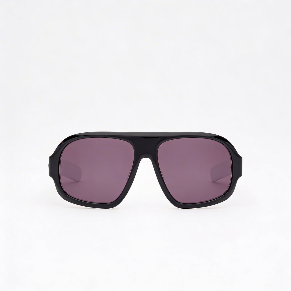 Adidas Originals Gafas de Sol Casuales para Hombre, Armazón de Plástico Negro Brillante, Lentes Ahumadas No Polarizadas, Protección UV 400, 59mm